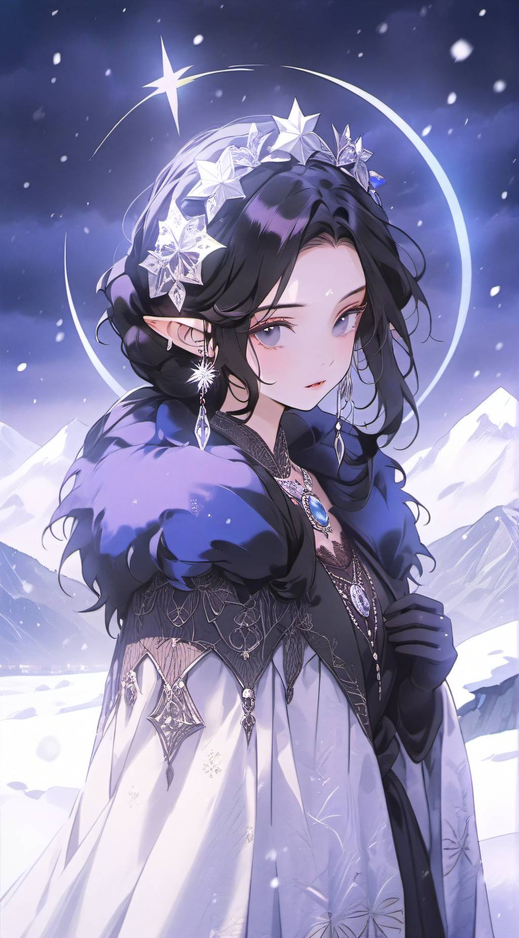 ai character: Winter Empress background