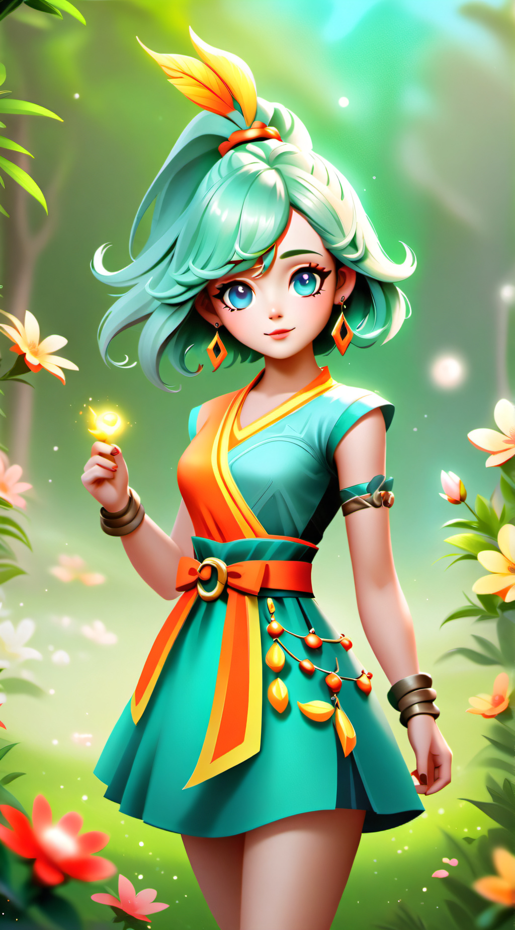 ai character: Vinca background