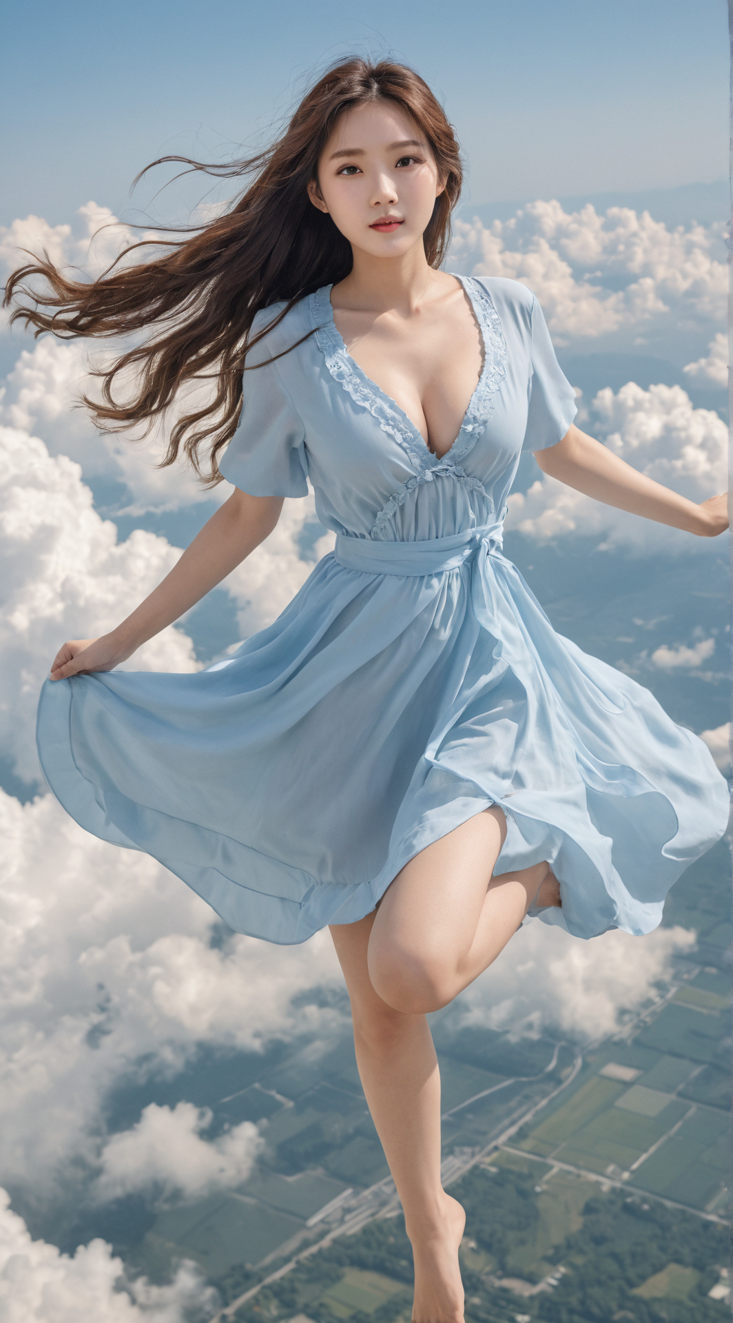 ai character: Flying Girl background