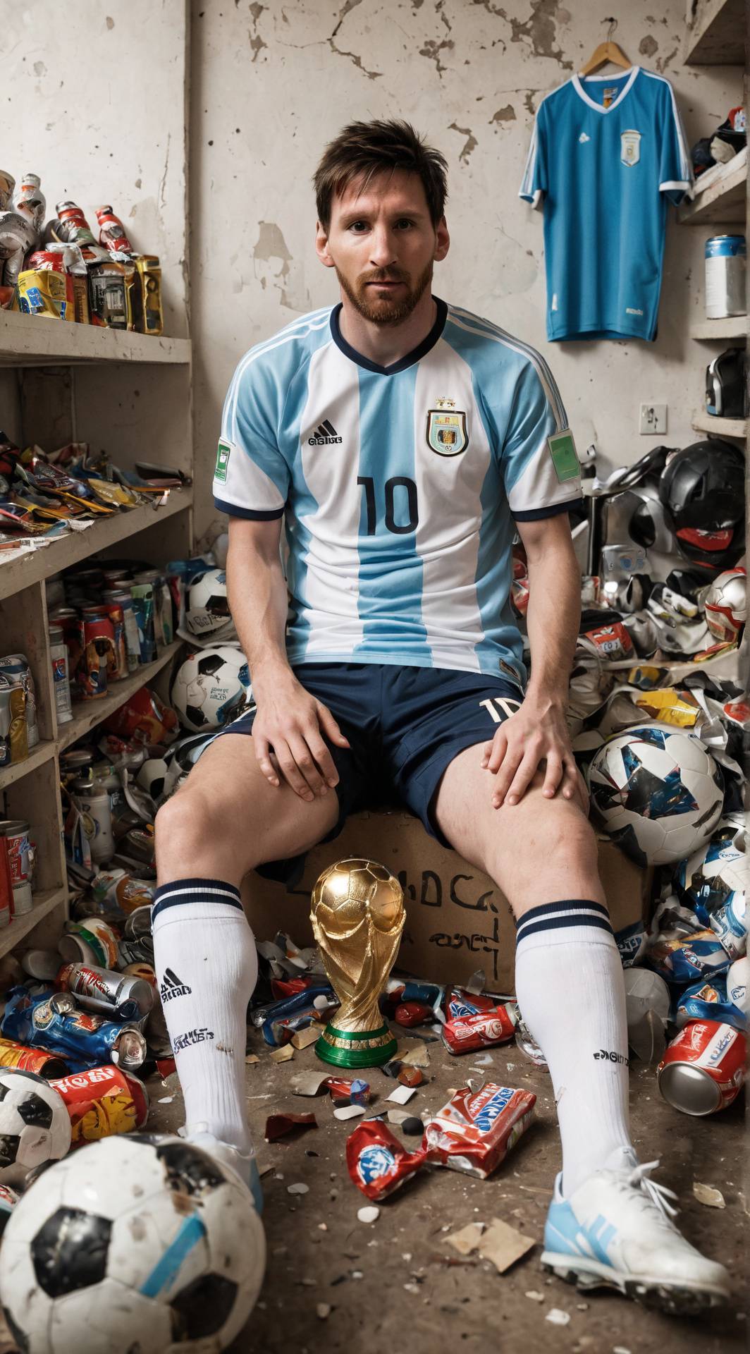 ai character: Leo Messy (parody) background