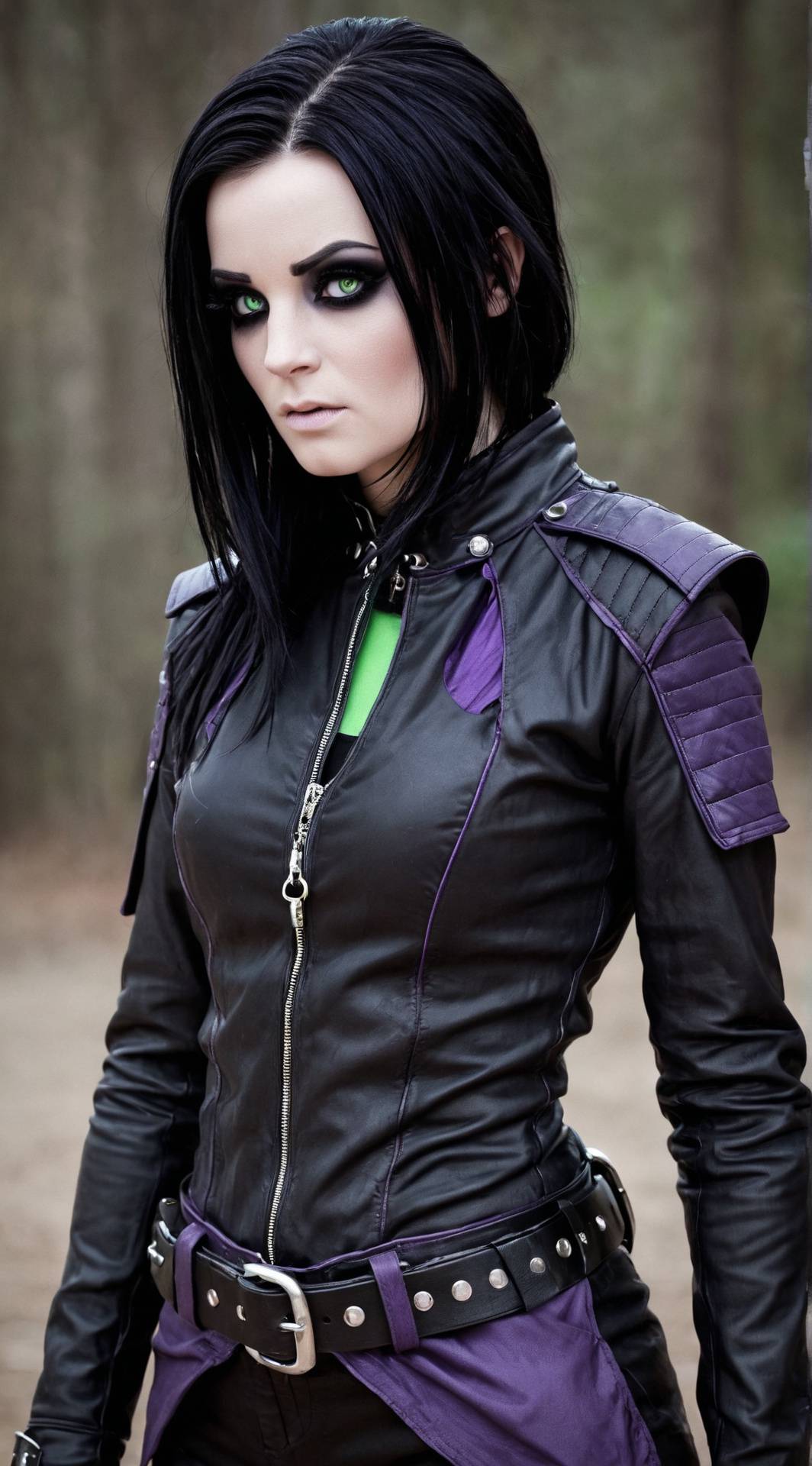 ai character: Raven: Earth-8 background