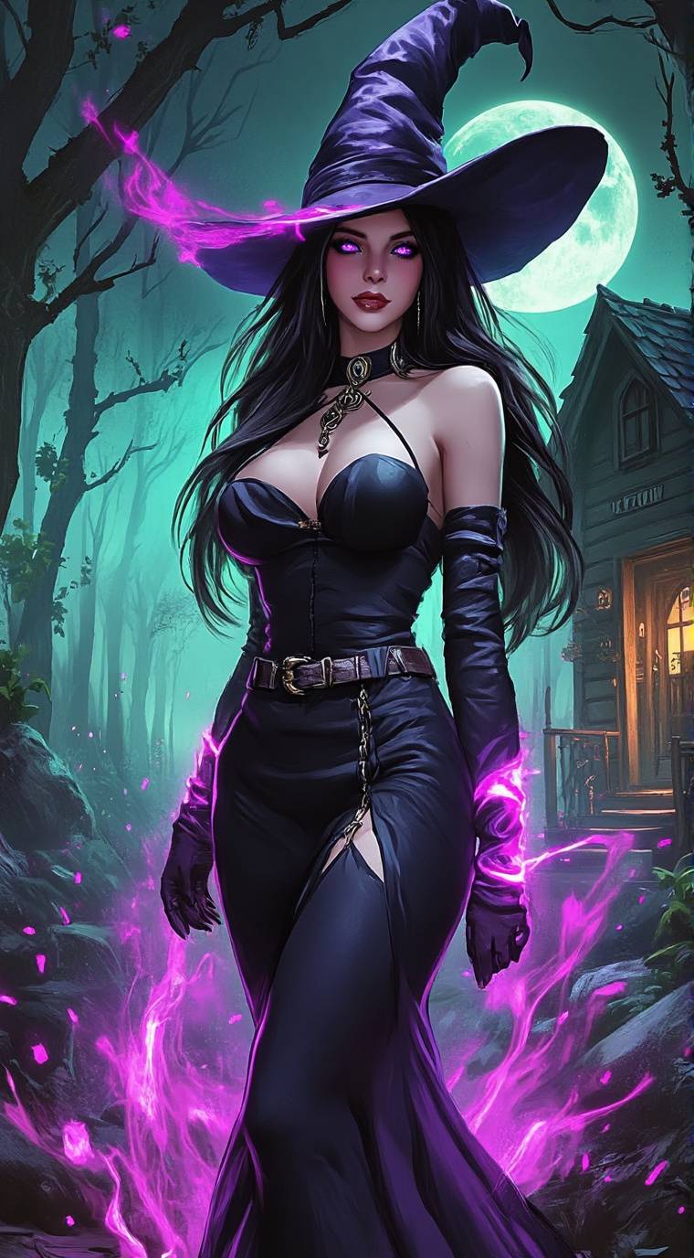 ai character: Morgana Hallows background