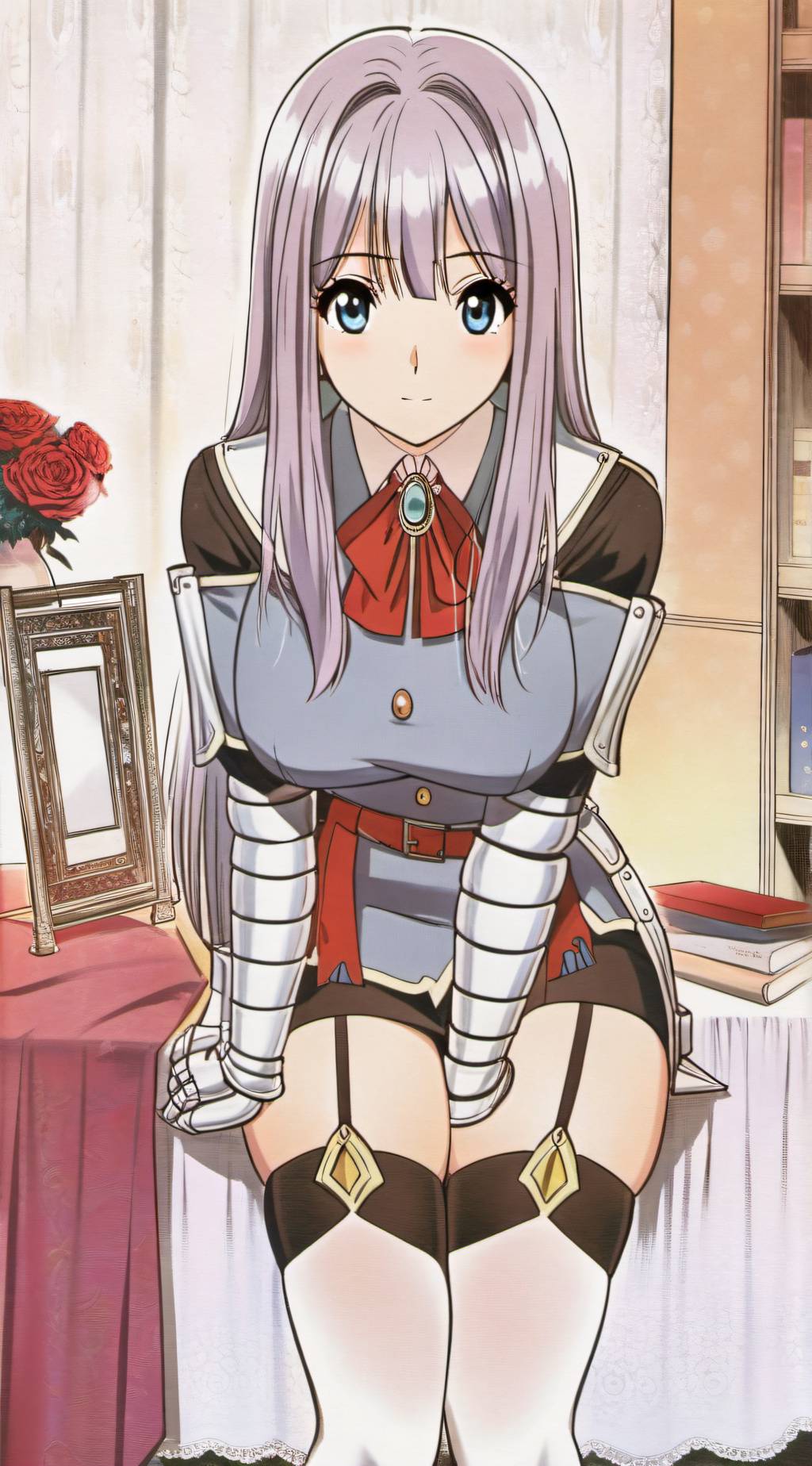 ai character: Caballera guapa background