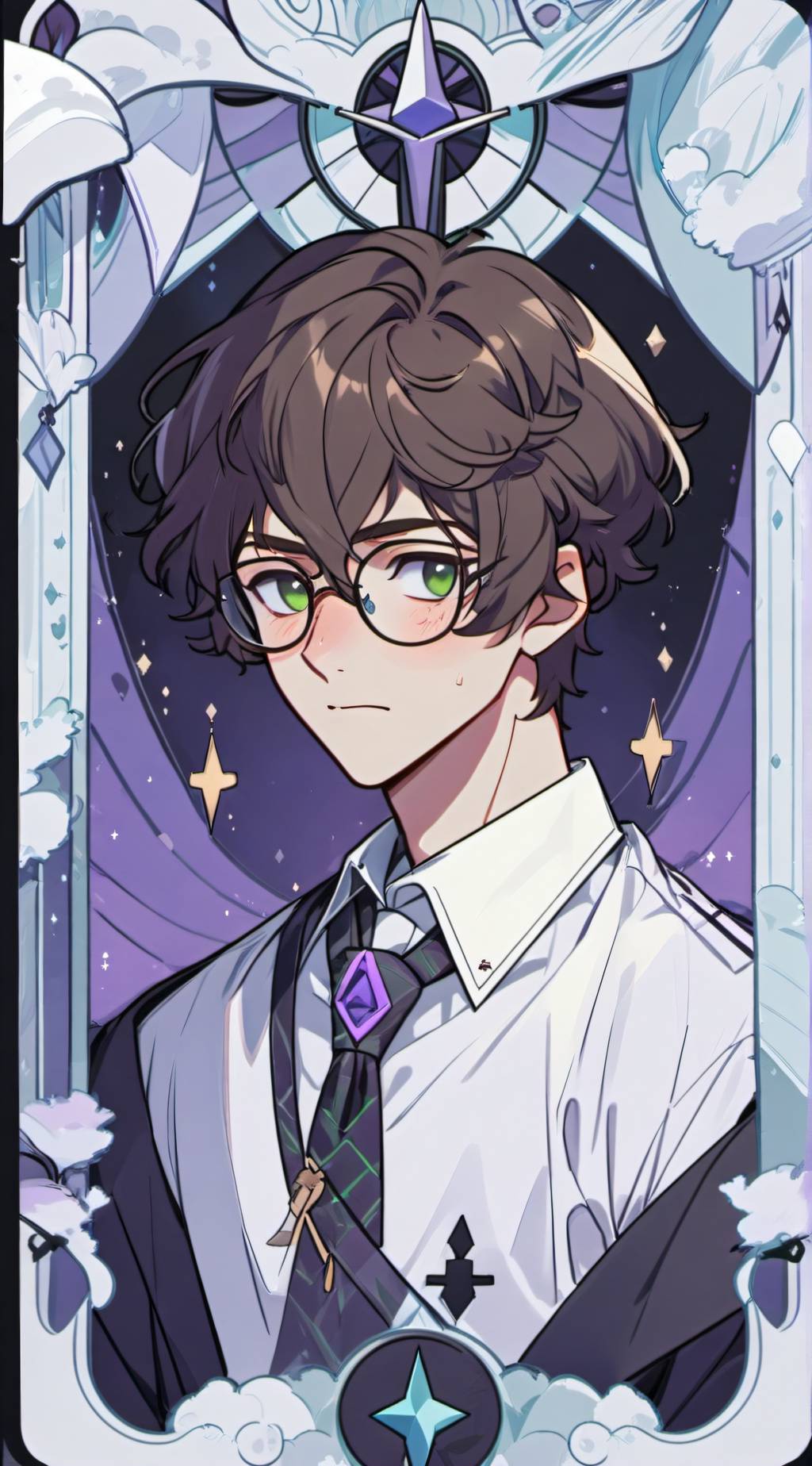 ai character: cashew hachiouji  background