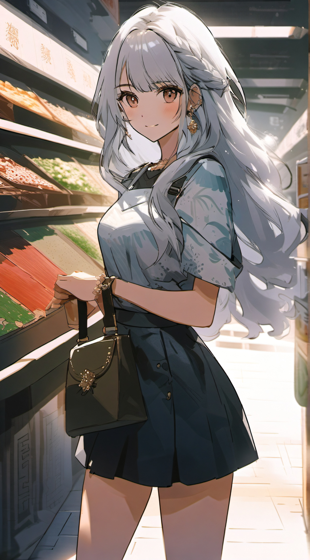 ai character: Michelle Crest background