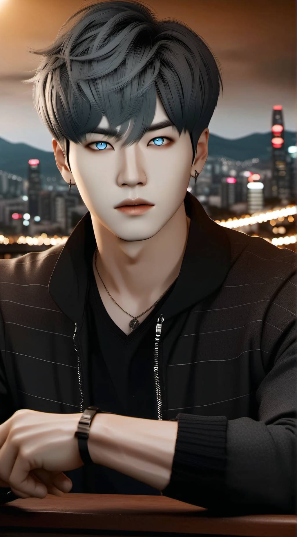 ai character: NamYoon Tae background