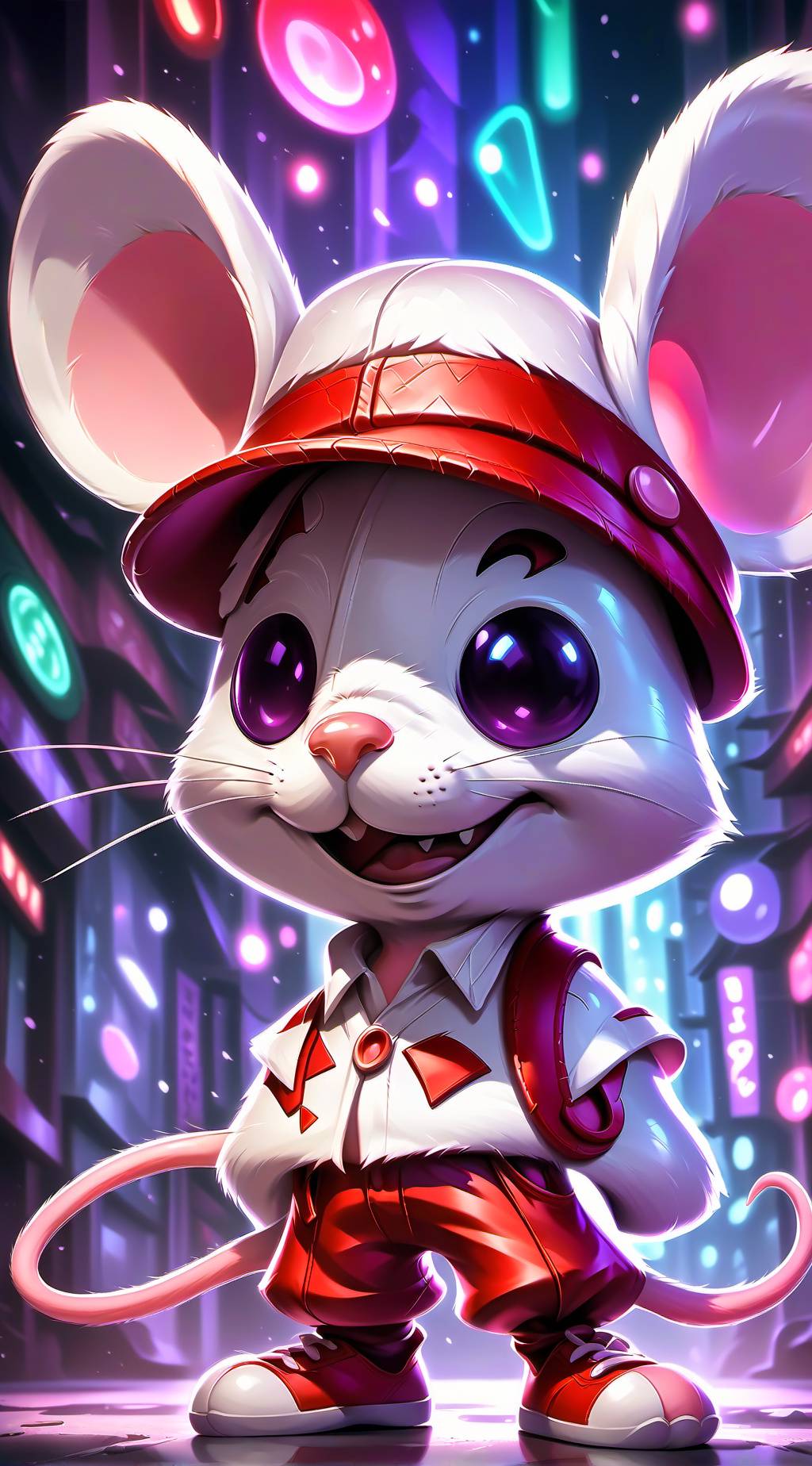 ai character: Micheal T. Mouse background