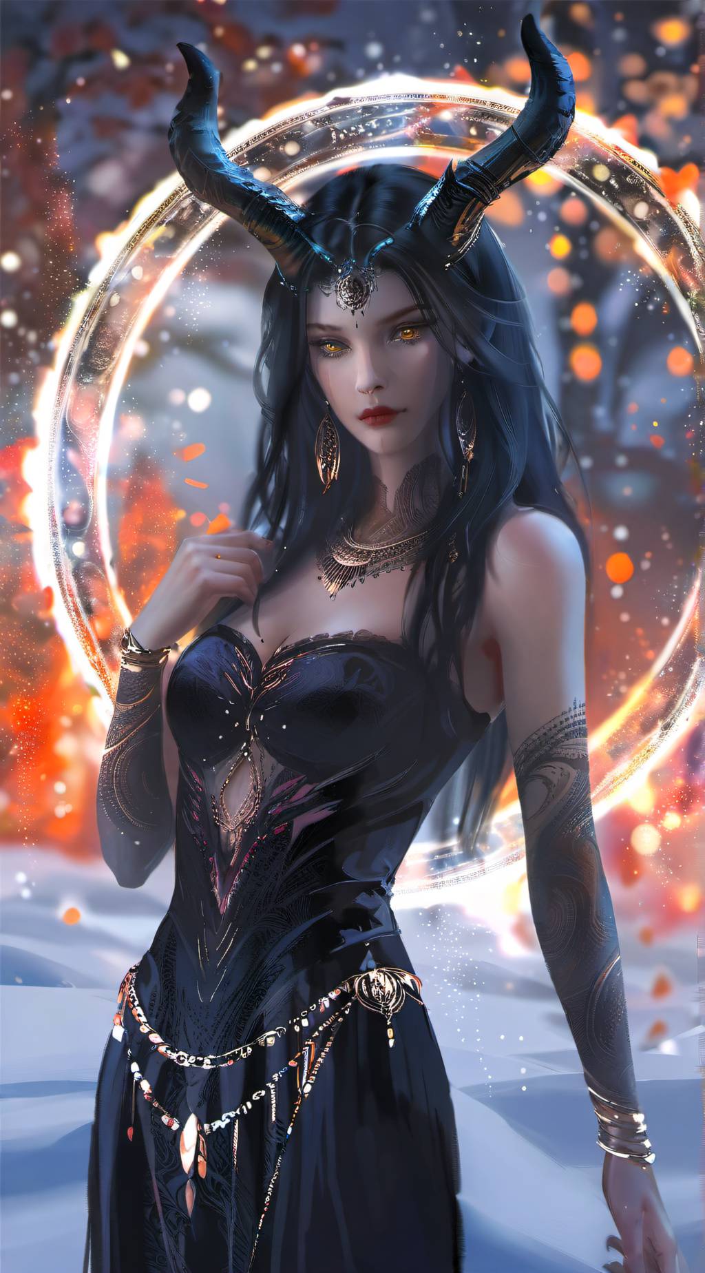 ai character: Bathaly  Hexakort background