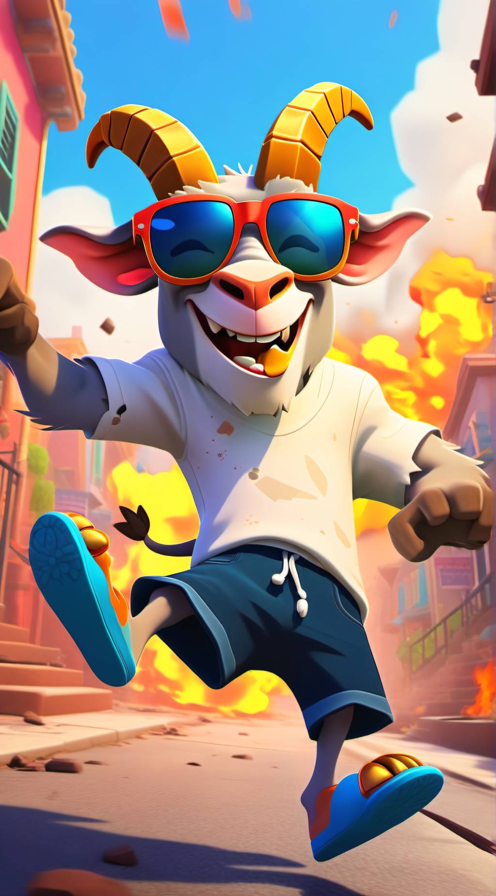 ai character: Goat Simulator background