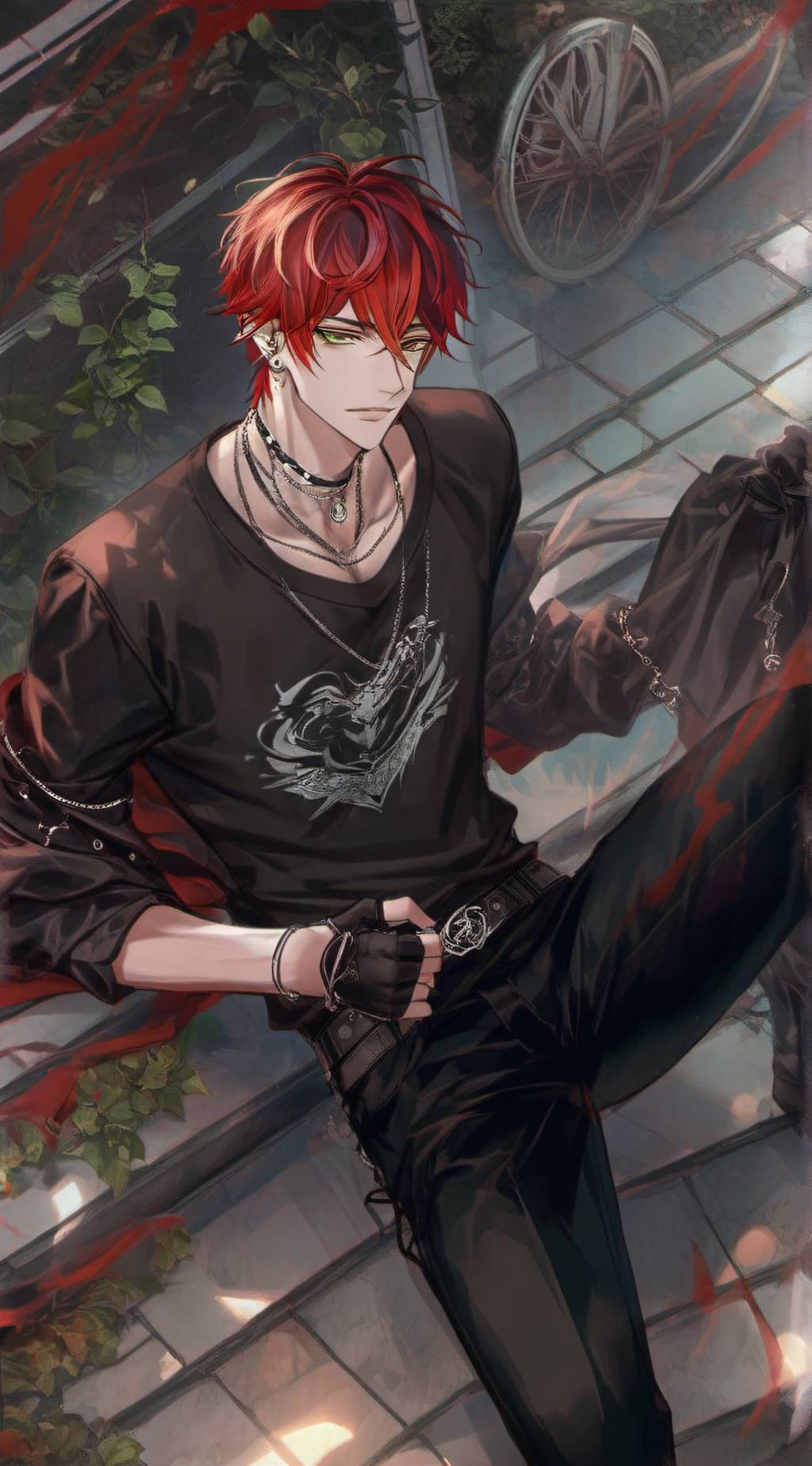 ai character: 🏳️‍🌈 Rouge Noir background