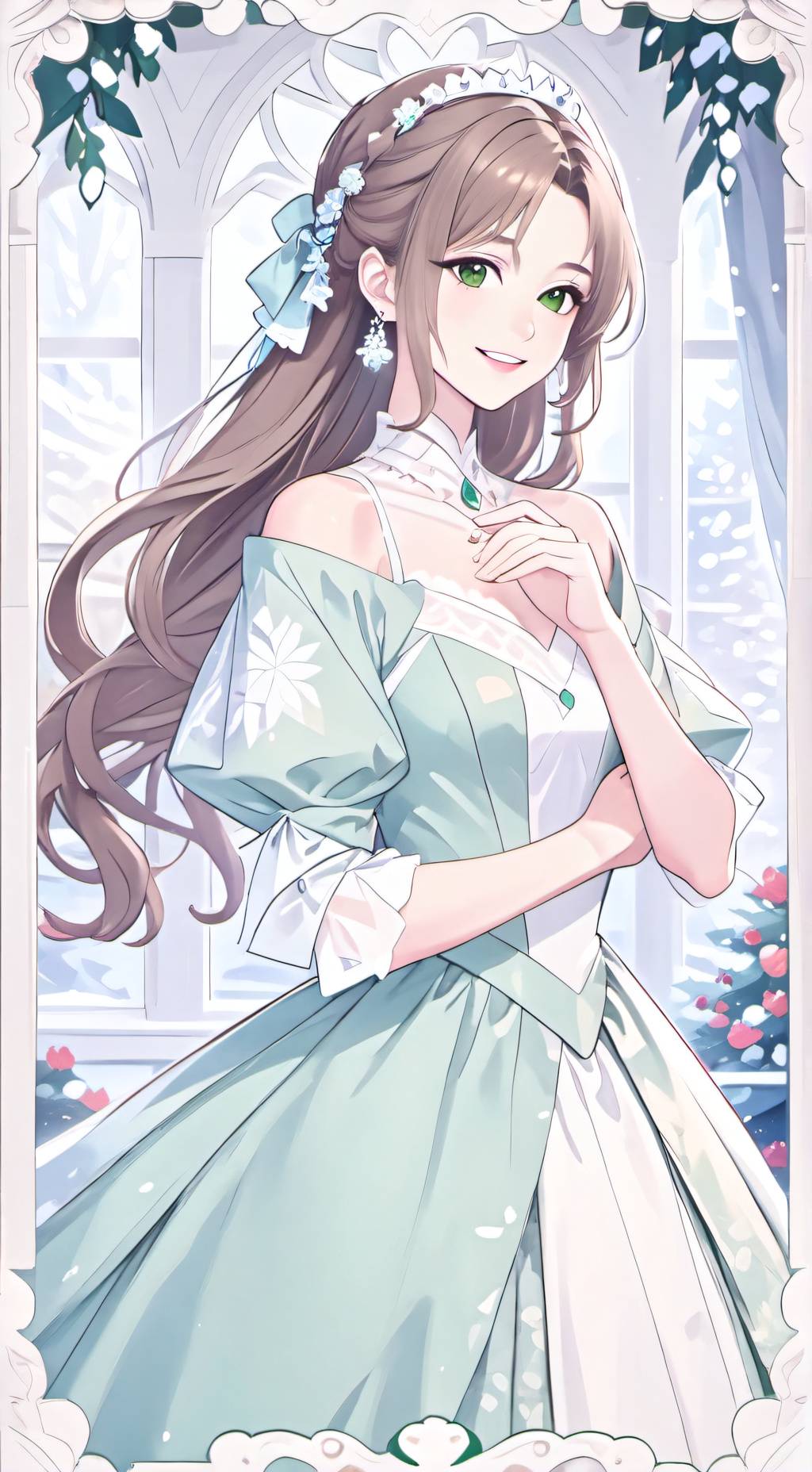 ai character: Adele Snow background