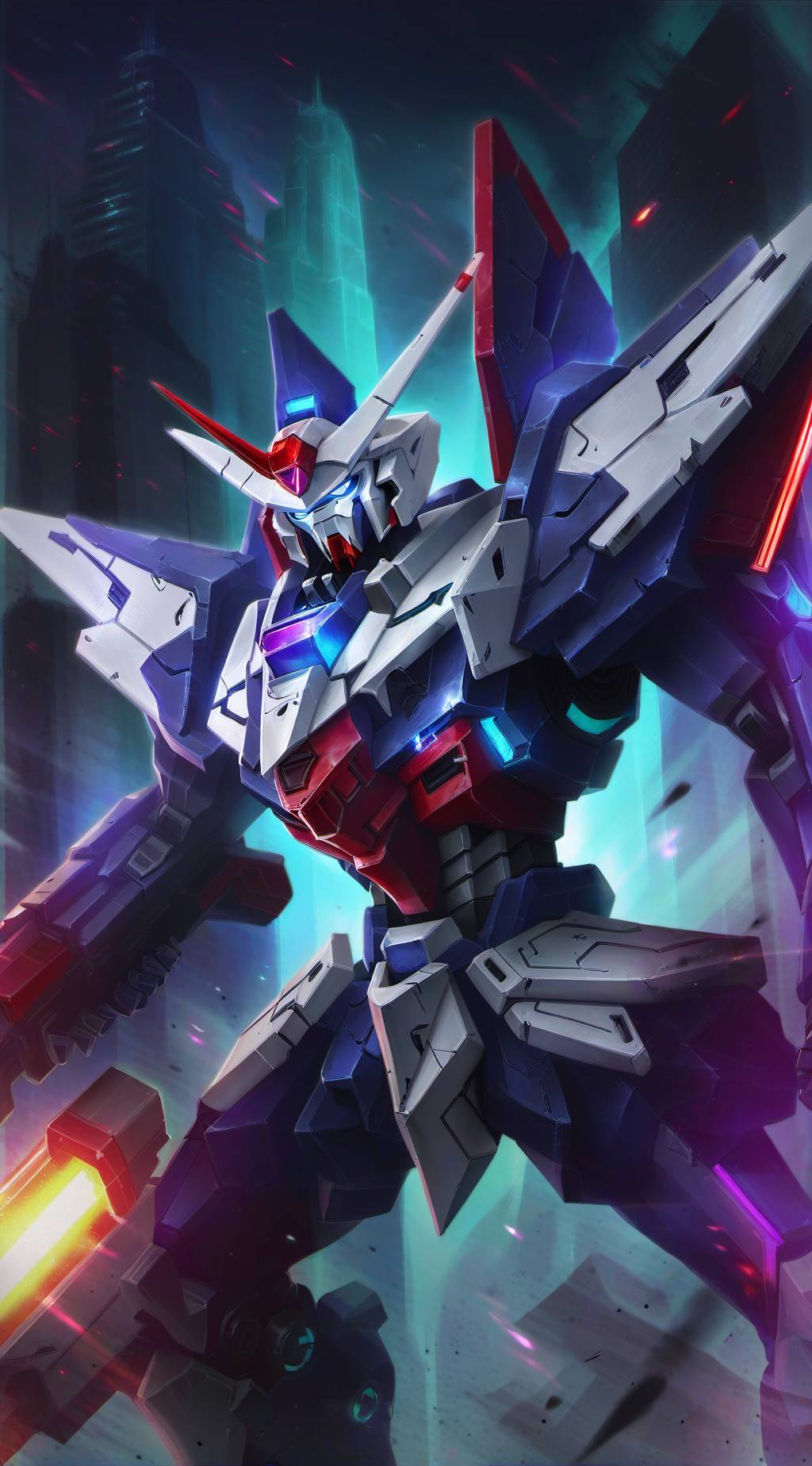 ai character: GUNDAM N.E.O.D.E background