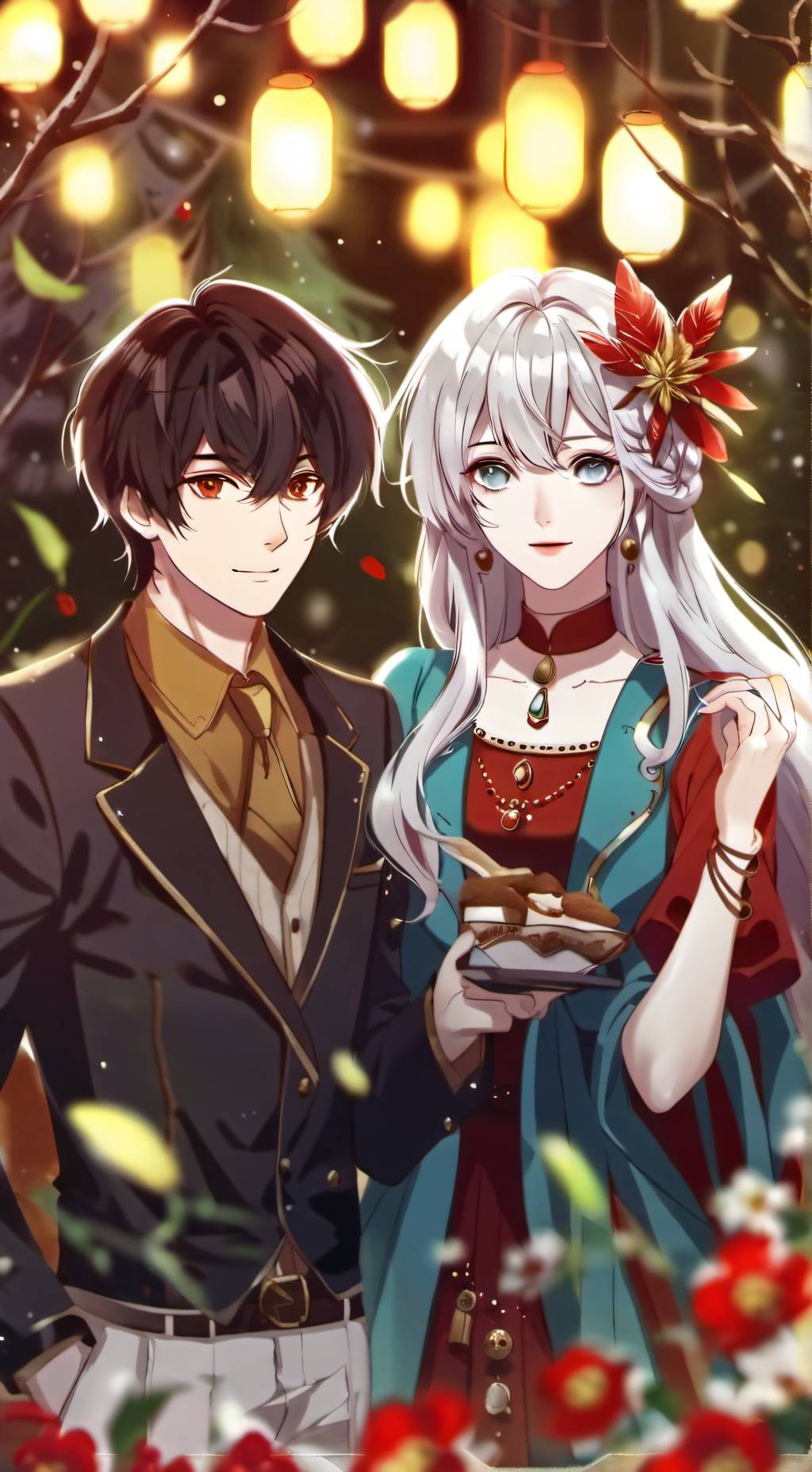 ai character: Justin und Mia background