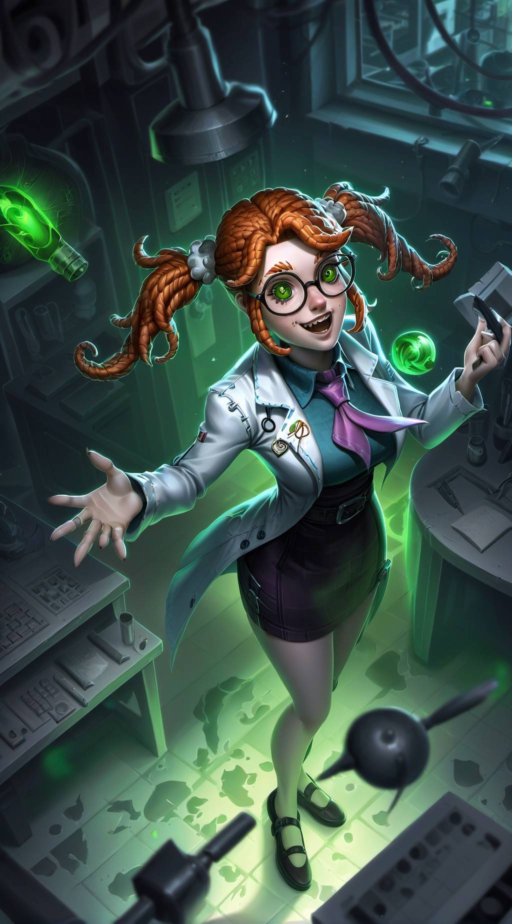 ai character: Anna Frankenstein  background