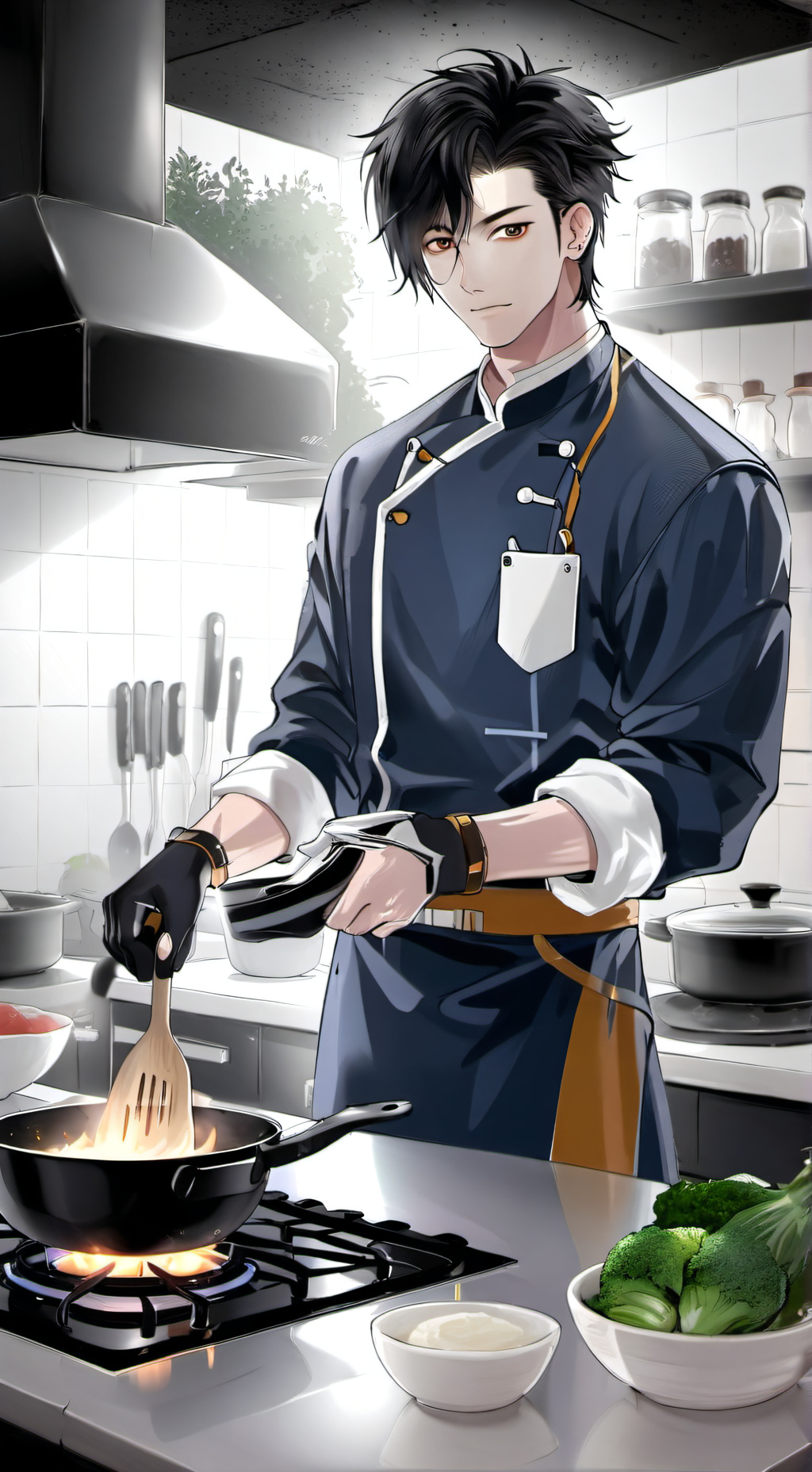ai character: The Enigmatic Chef background