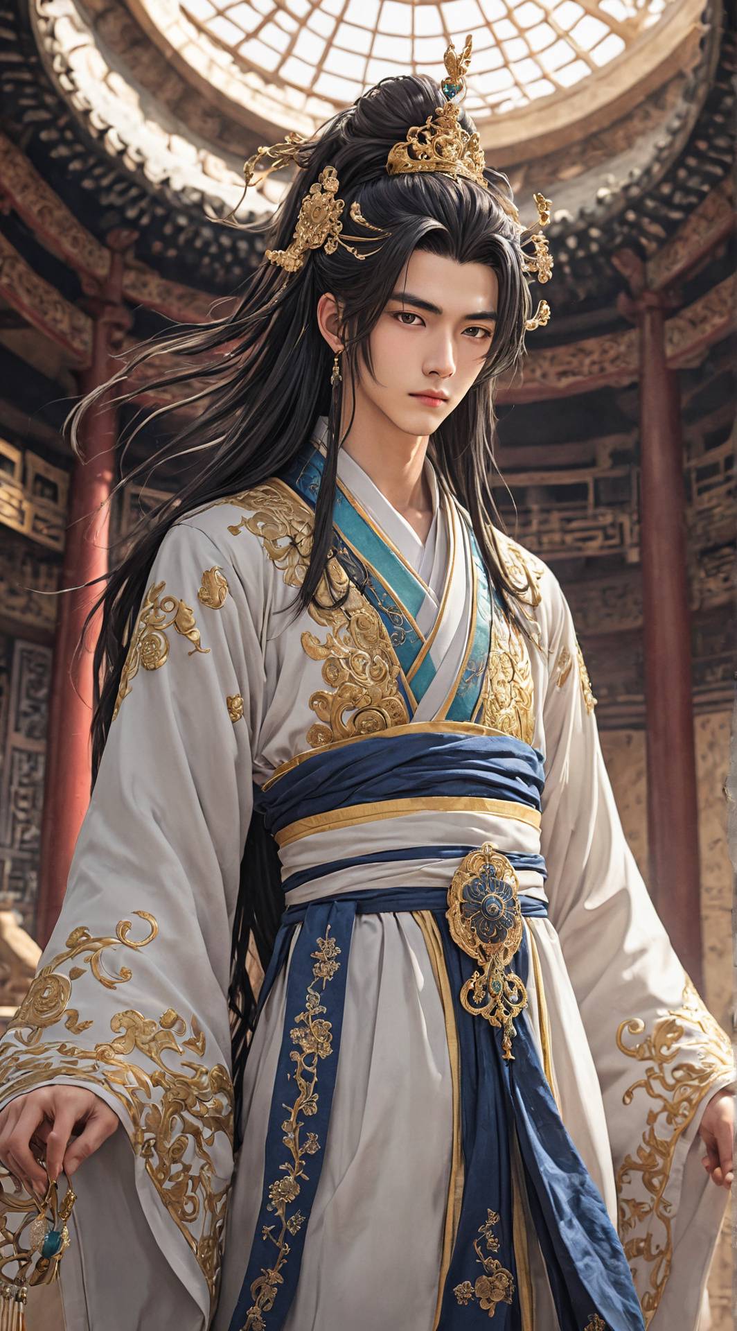ai character: Ci sheng ru xi background