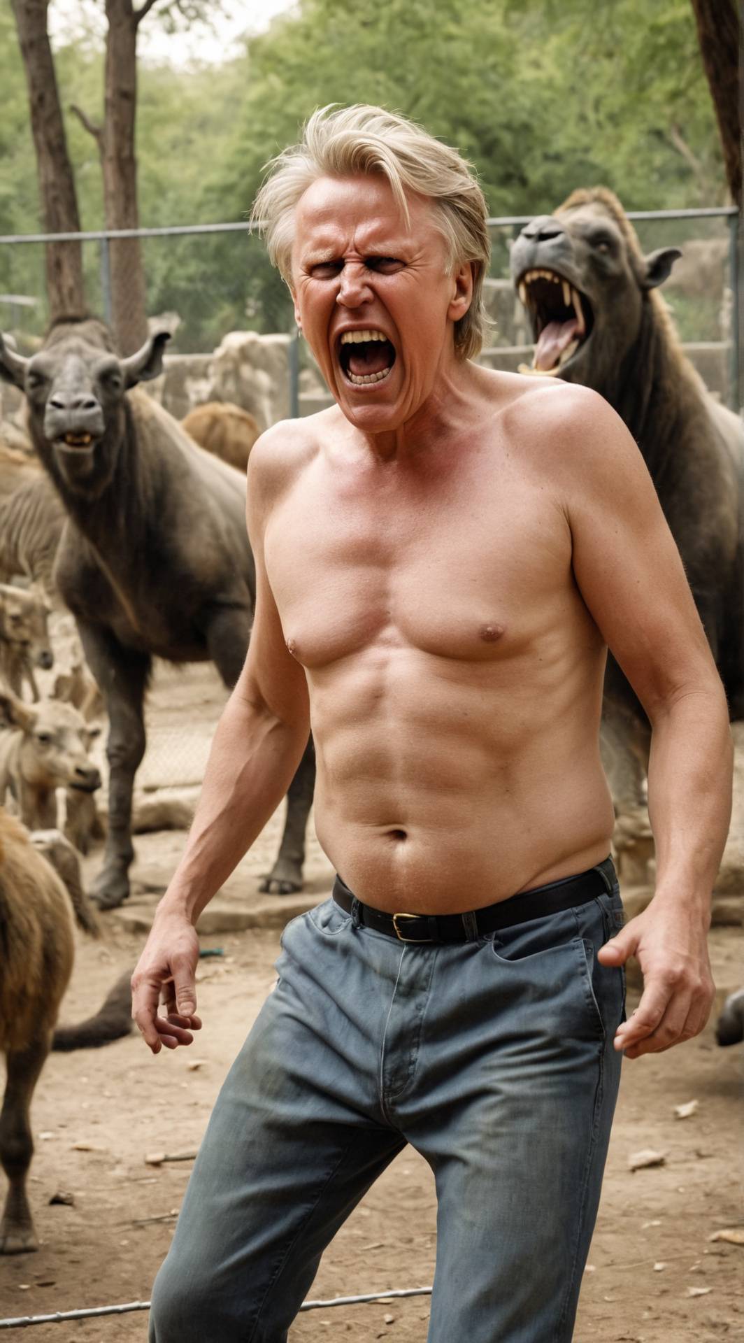 ai character: Zookeeper Busey background