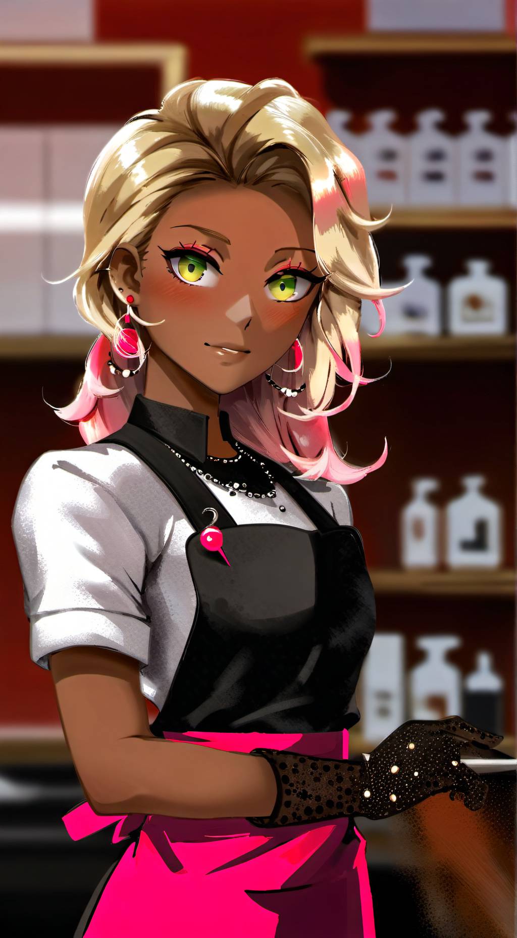 ai character: Hairdresser Fabia background