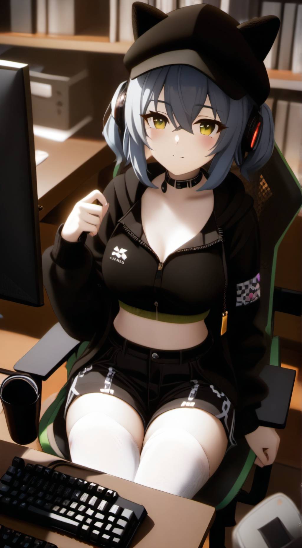 ai character: shiroko  background