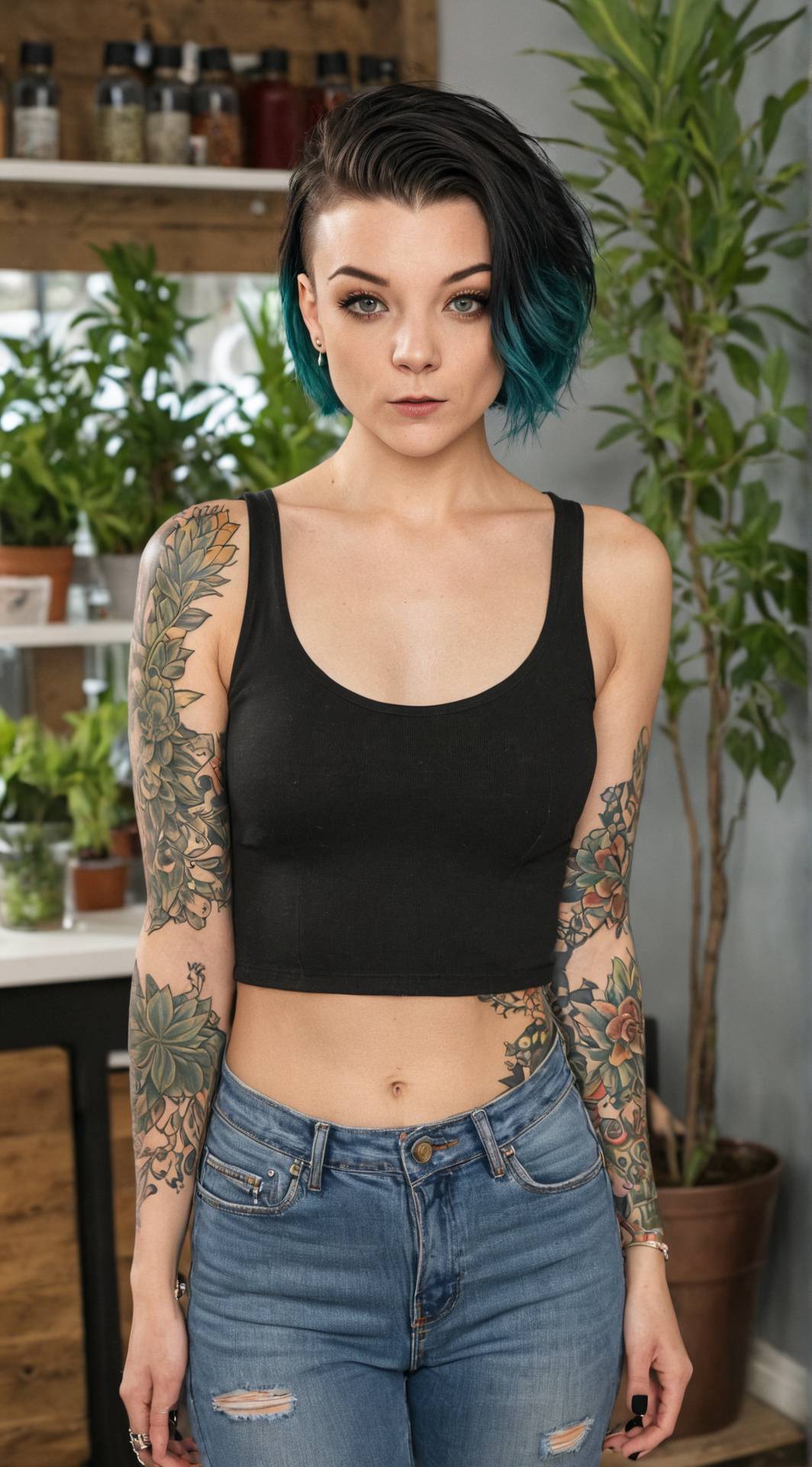 ai character: Dispensary Debbie background