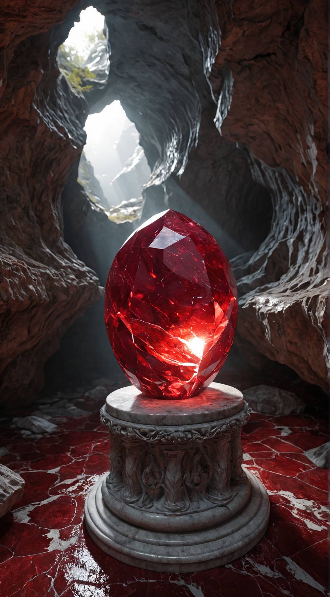 ai character: Ancient Ruby background