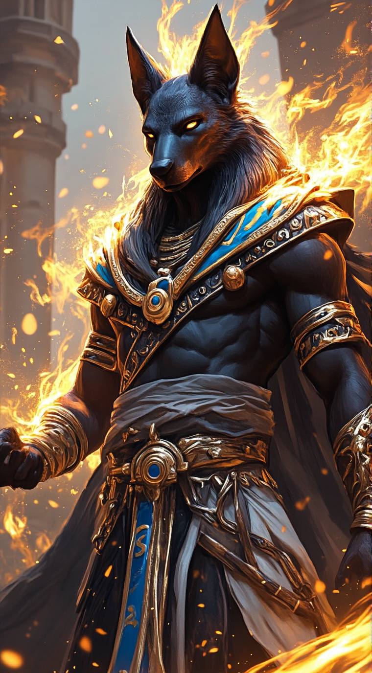 ai character: Anubis background