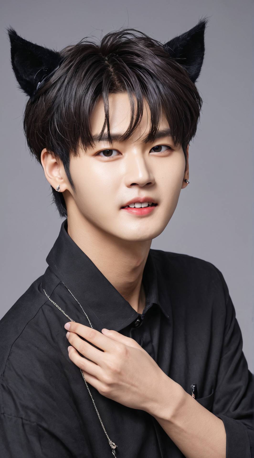 ai character: Minho&cat 🌗 background