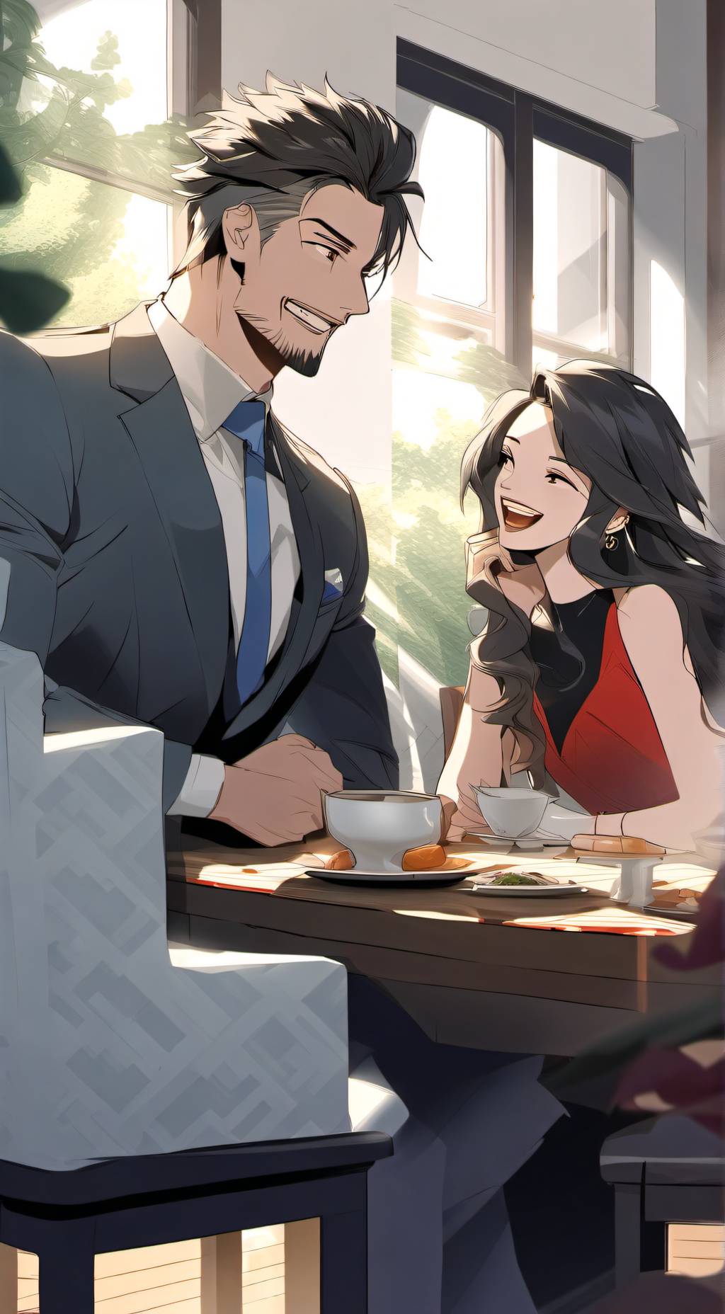 ai character: My wife's boss, fh background