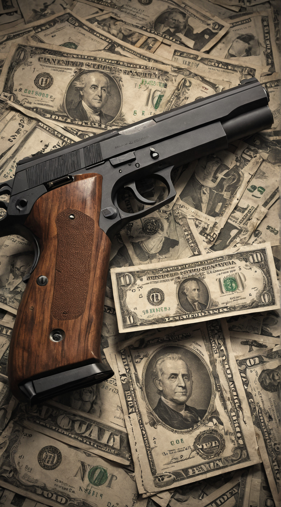 ai character: bala o billete background