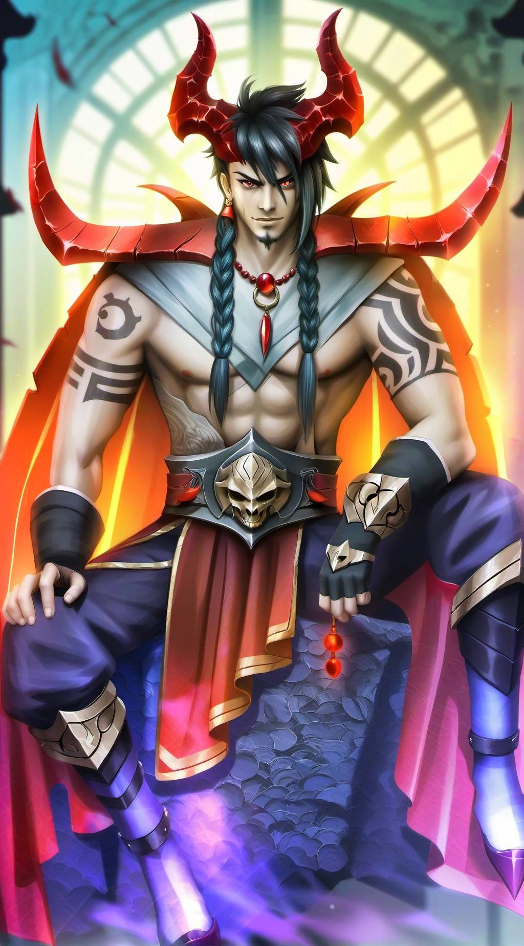 ai character: king Maison background