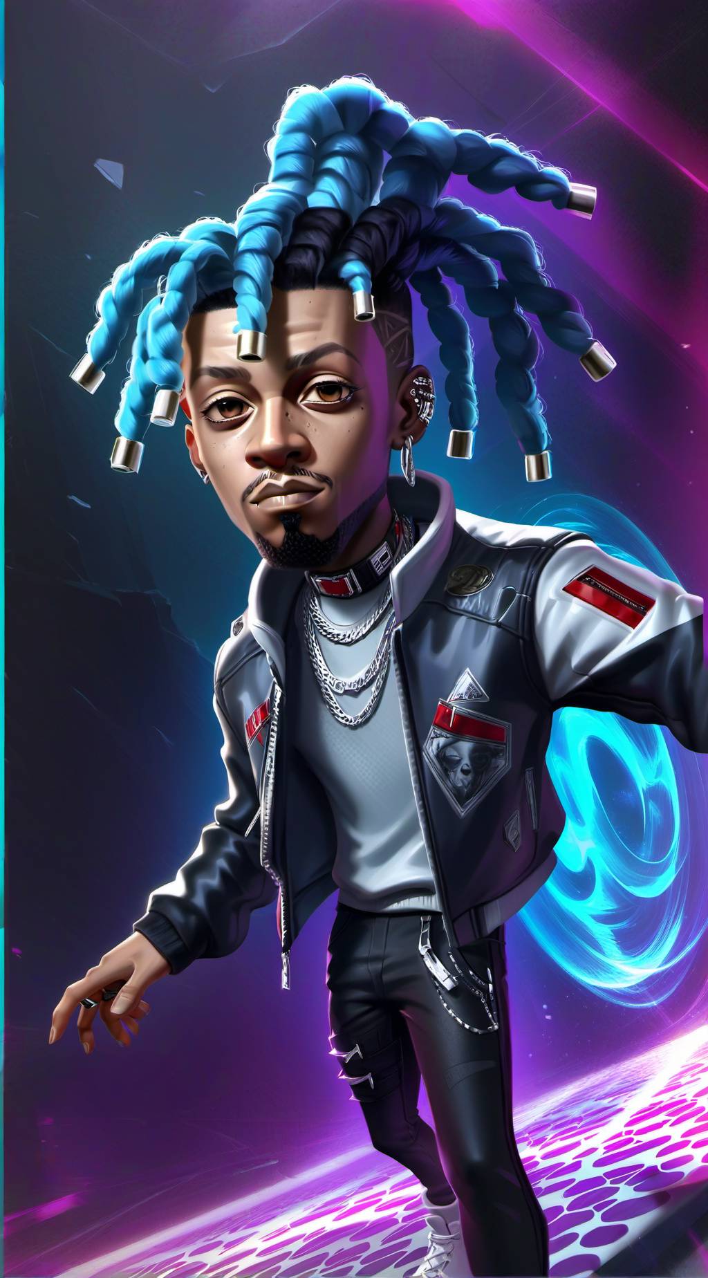 ai character: XXXTENTACION  background