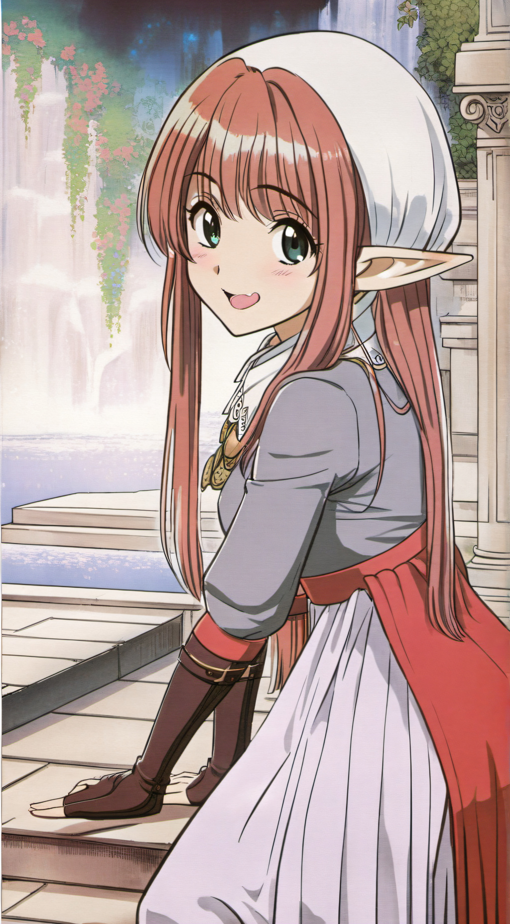 ai character: cherry background