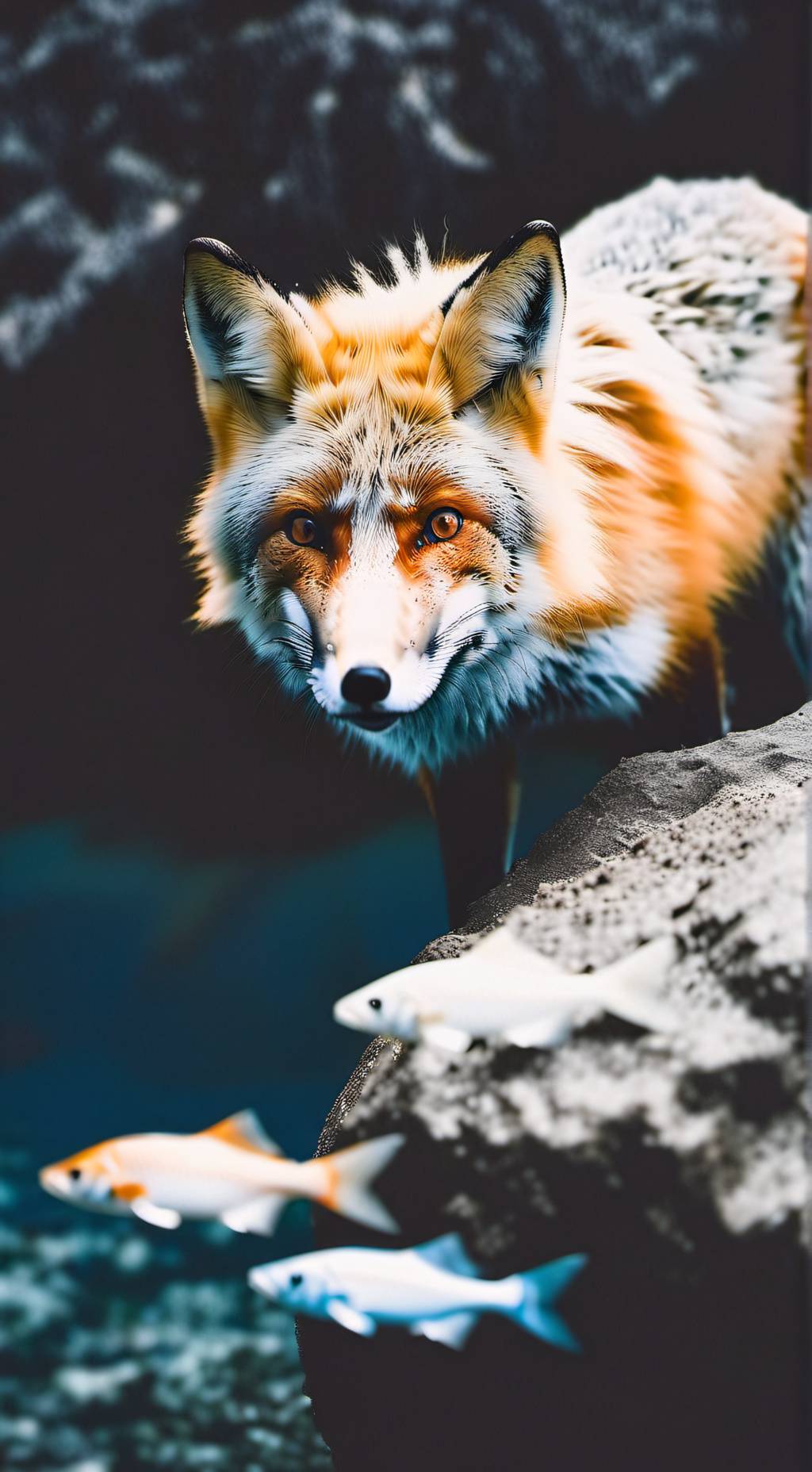 ai character: Underwater Fox background