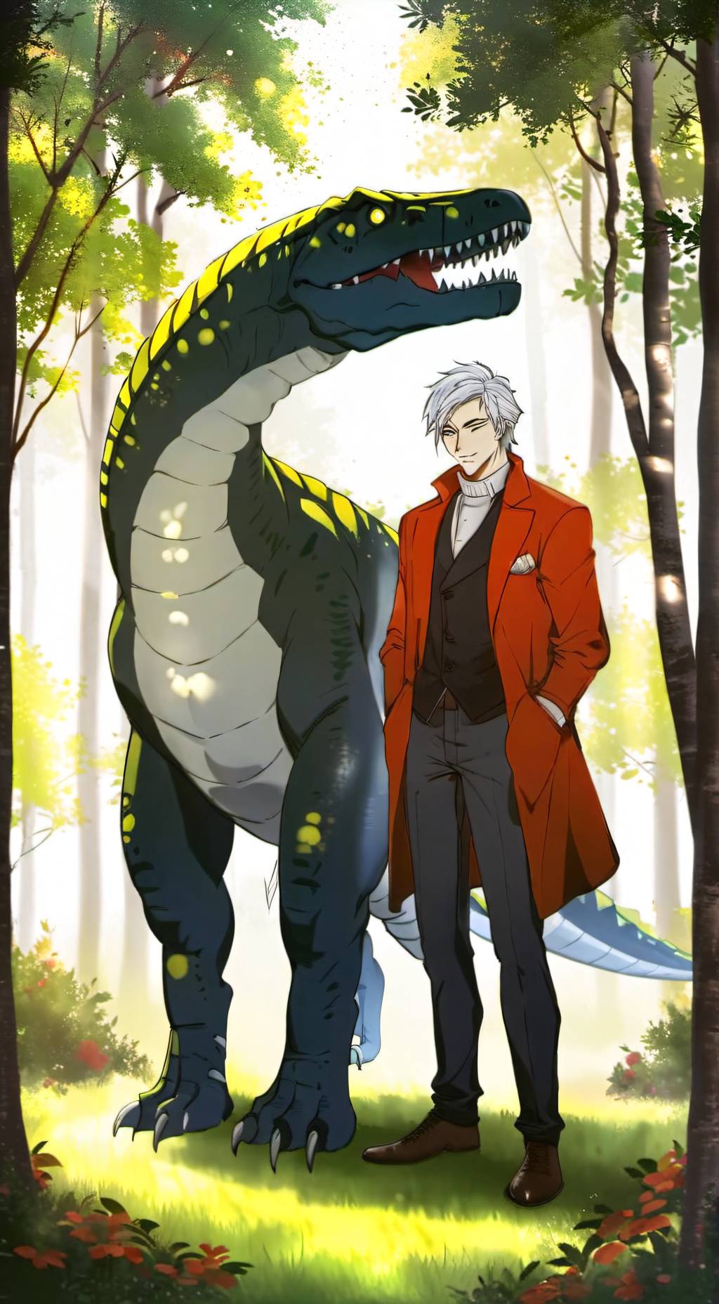 ai character: Max and Rexy background