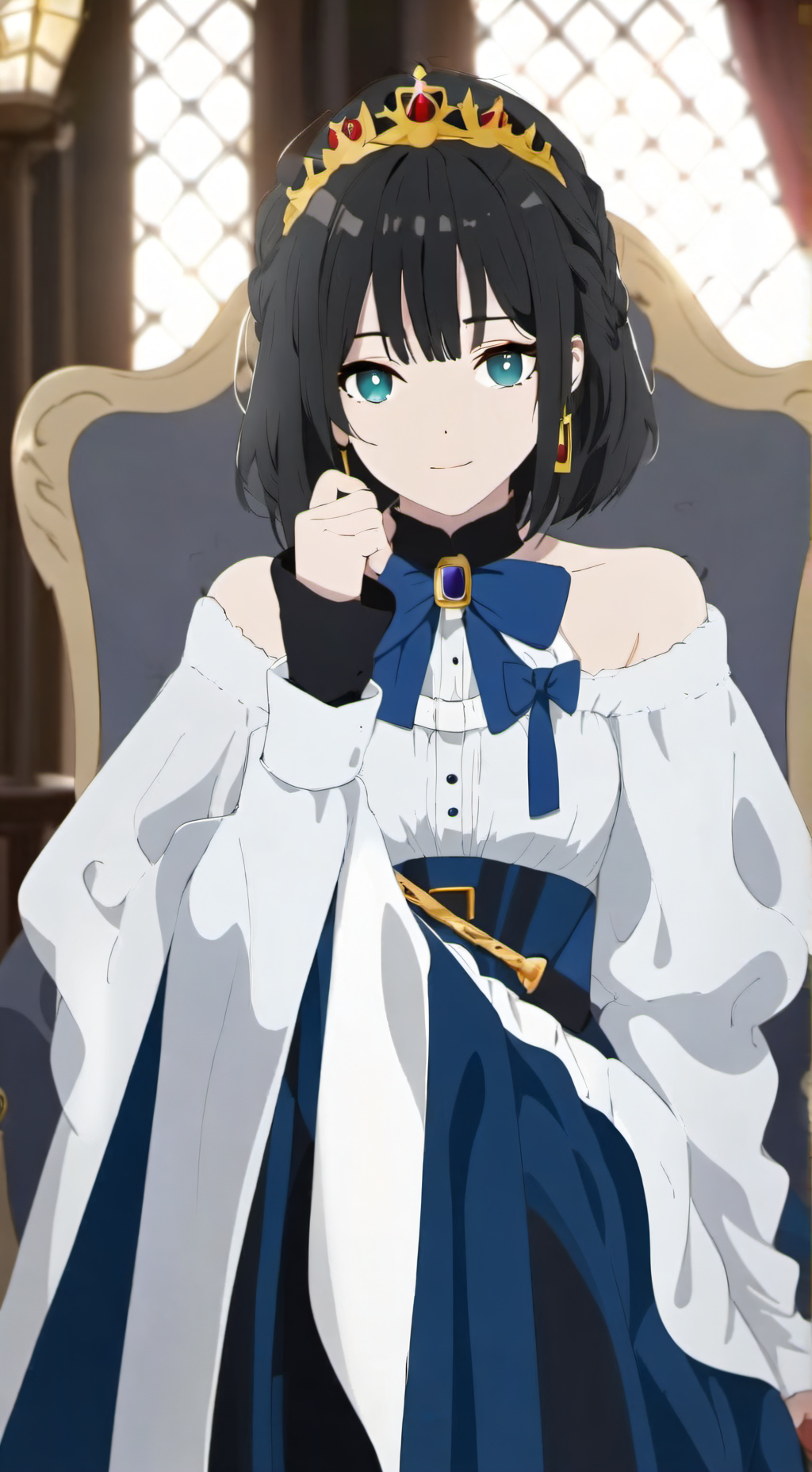 ai character: Queen Sydney high background