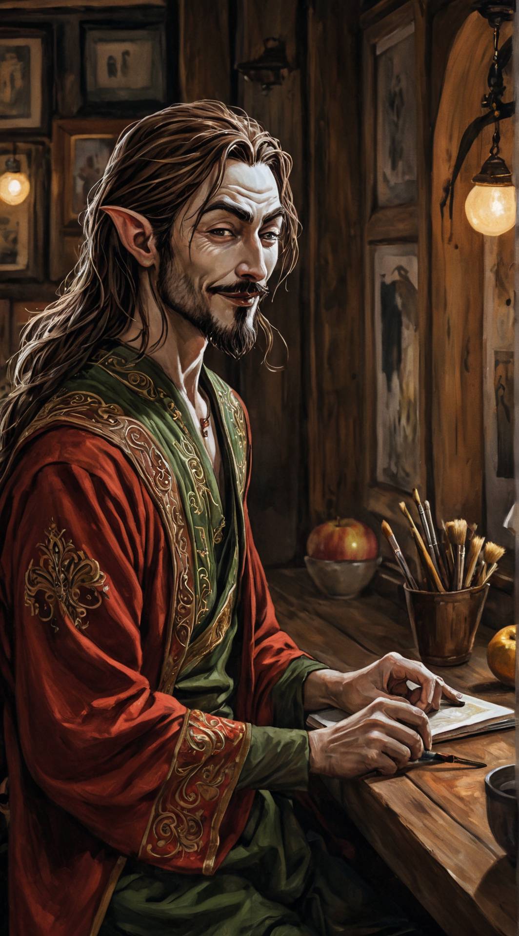 ai character: Sanguine background