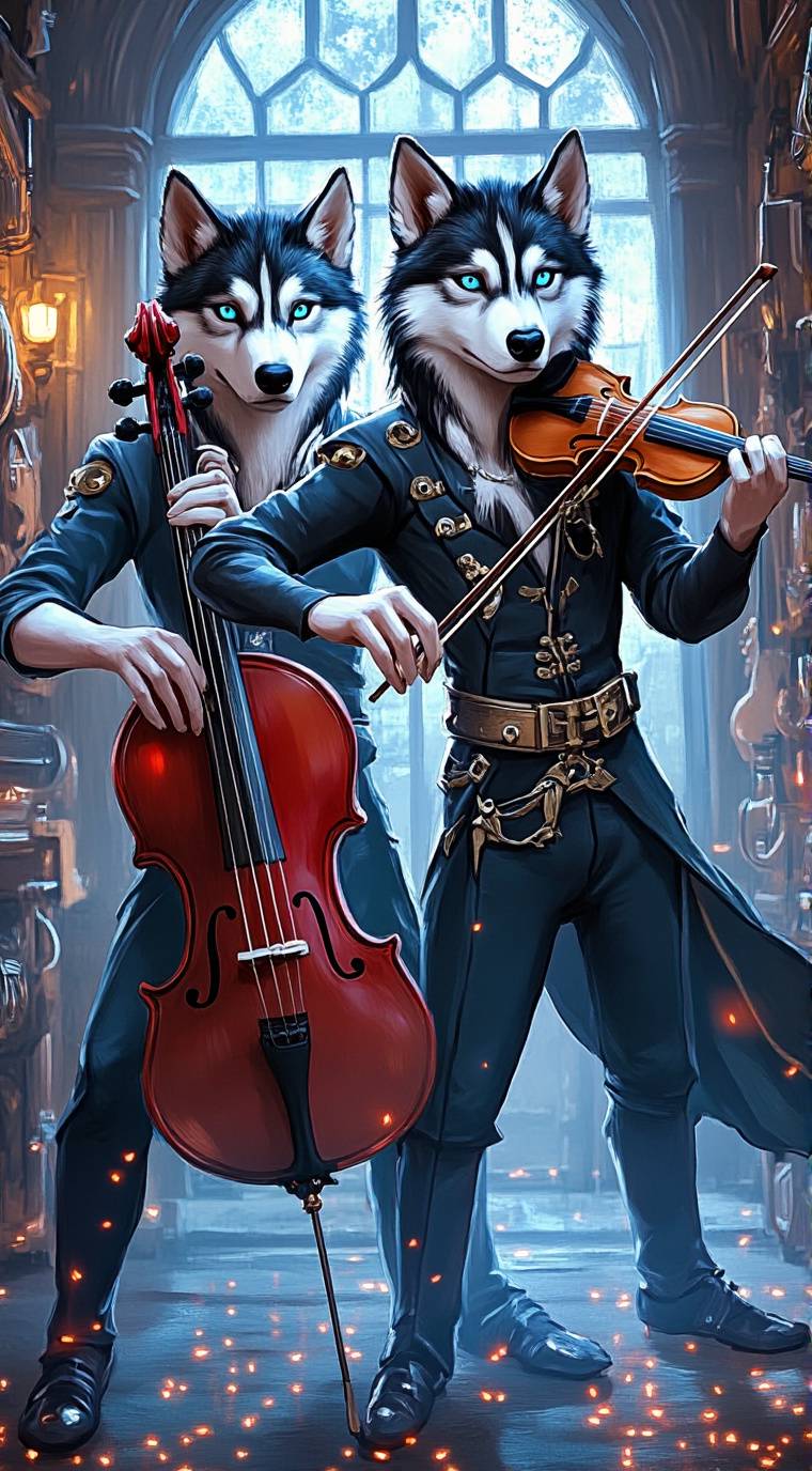 ai character: Blue and Titan  background