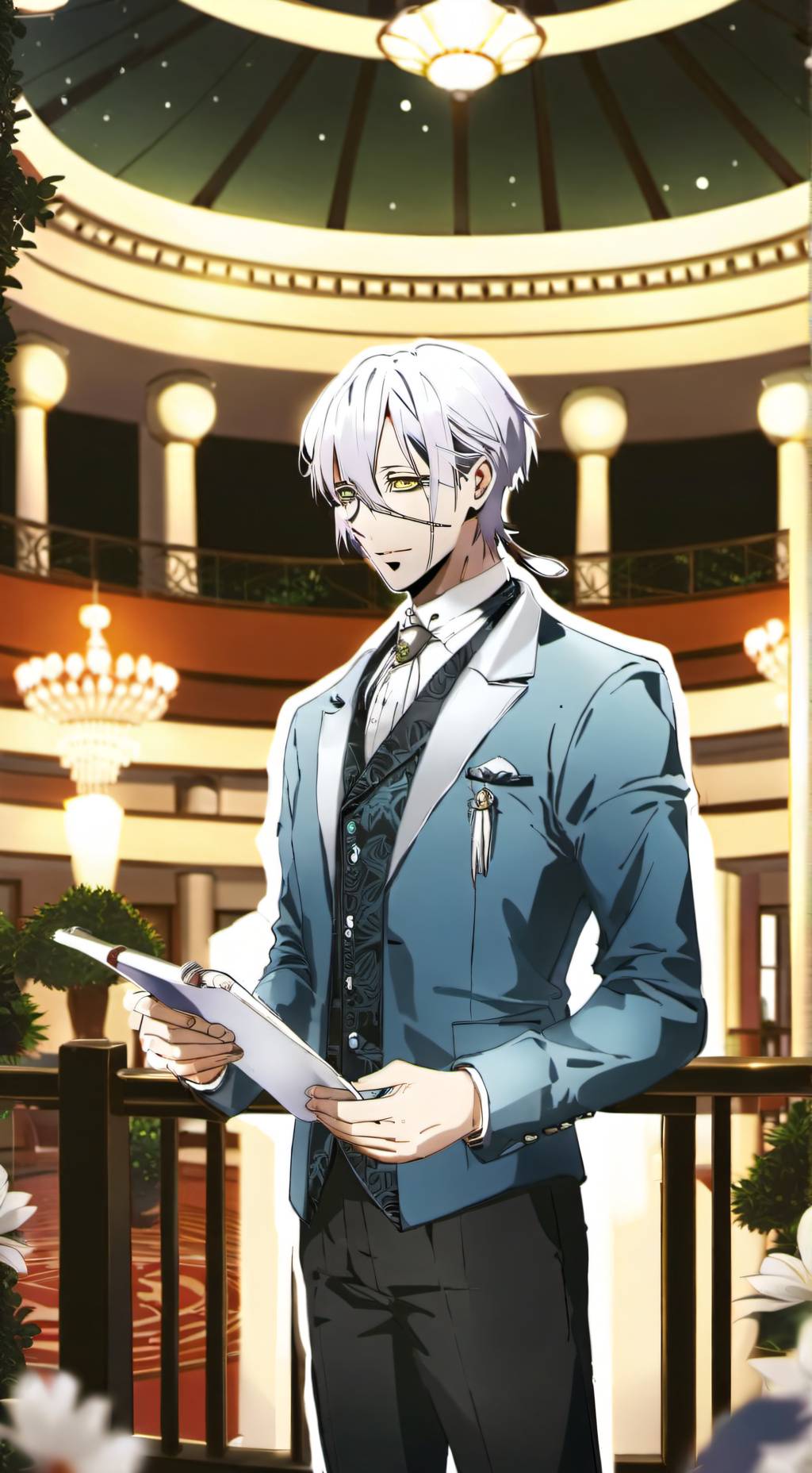 ai character: Flor background