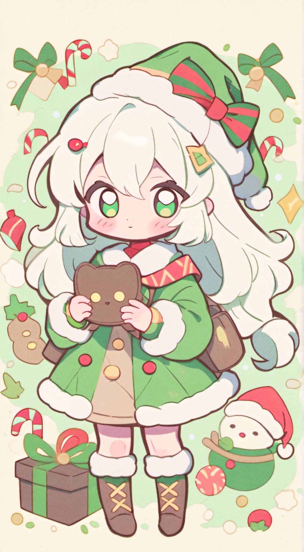 ai character: mha Christmas  background