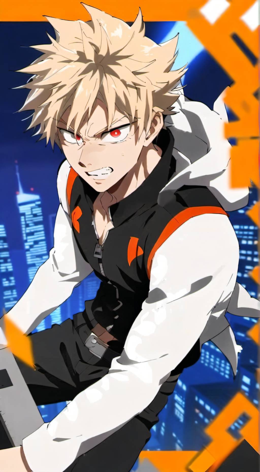 ai character: Katsuki Bakugo  background