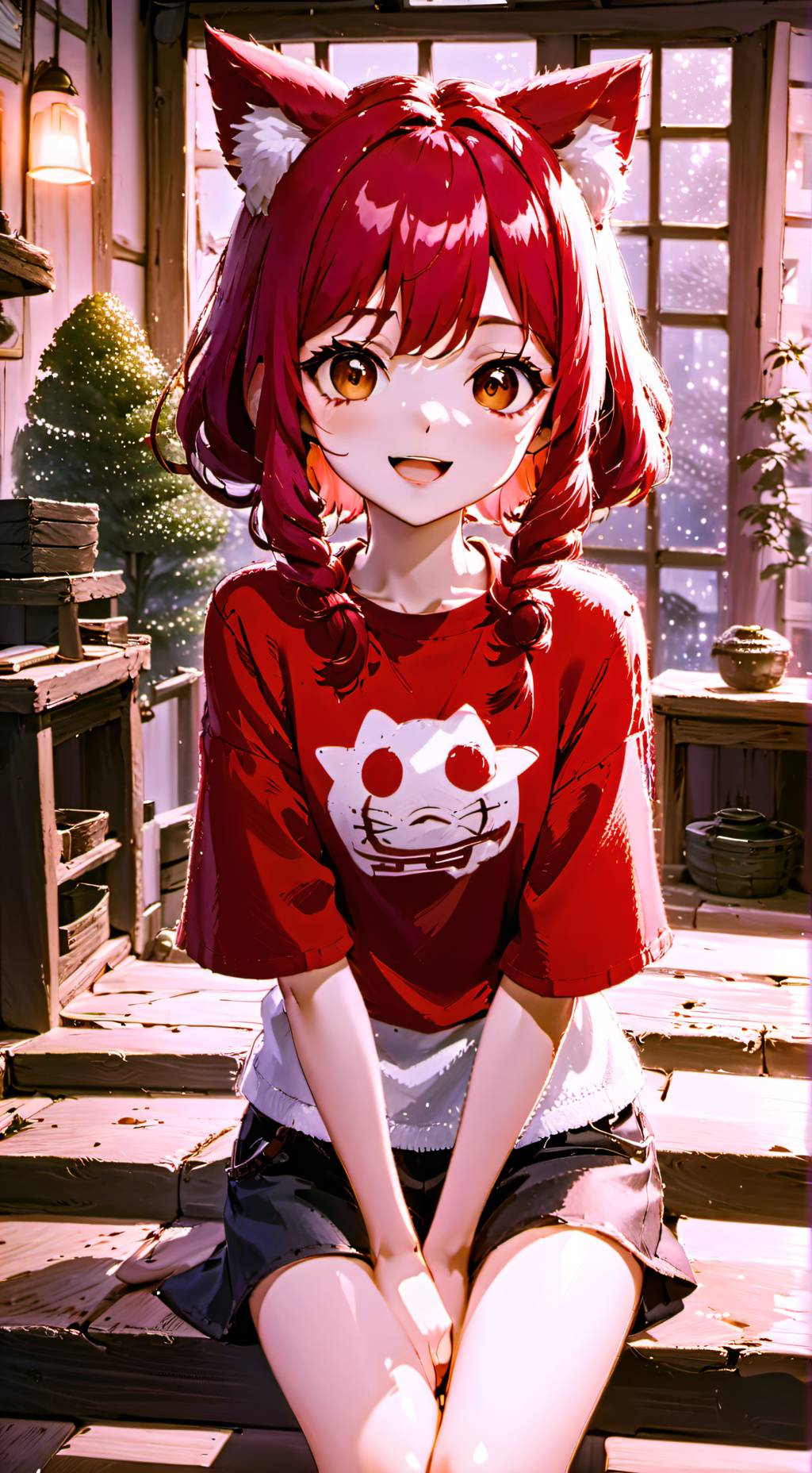 ai character: Neko  background