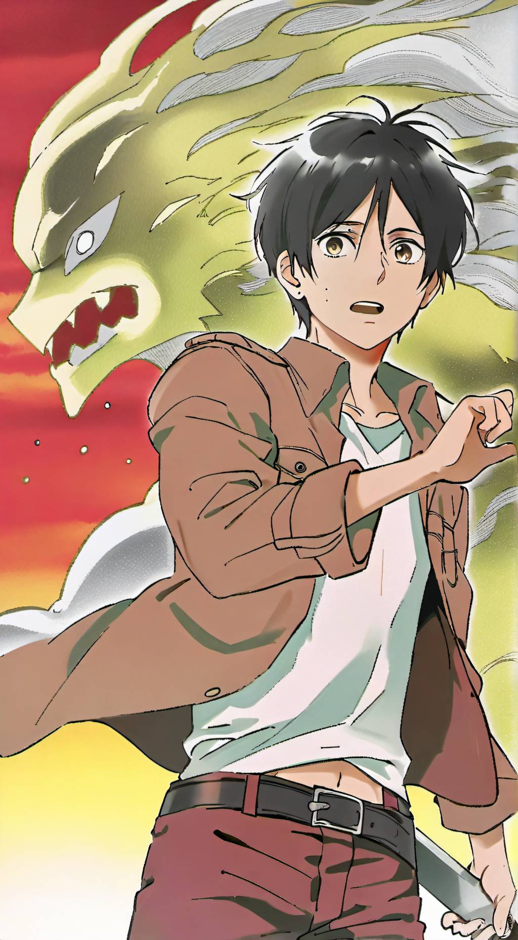 ai character: Attack on titan background