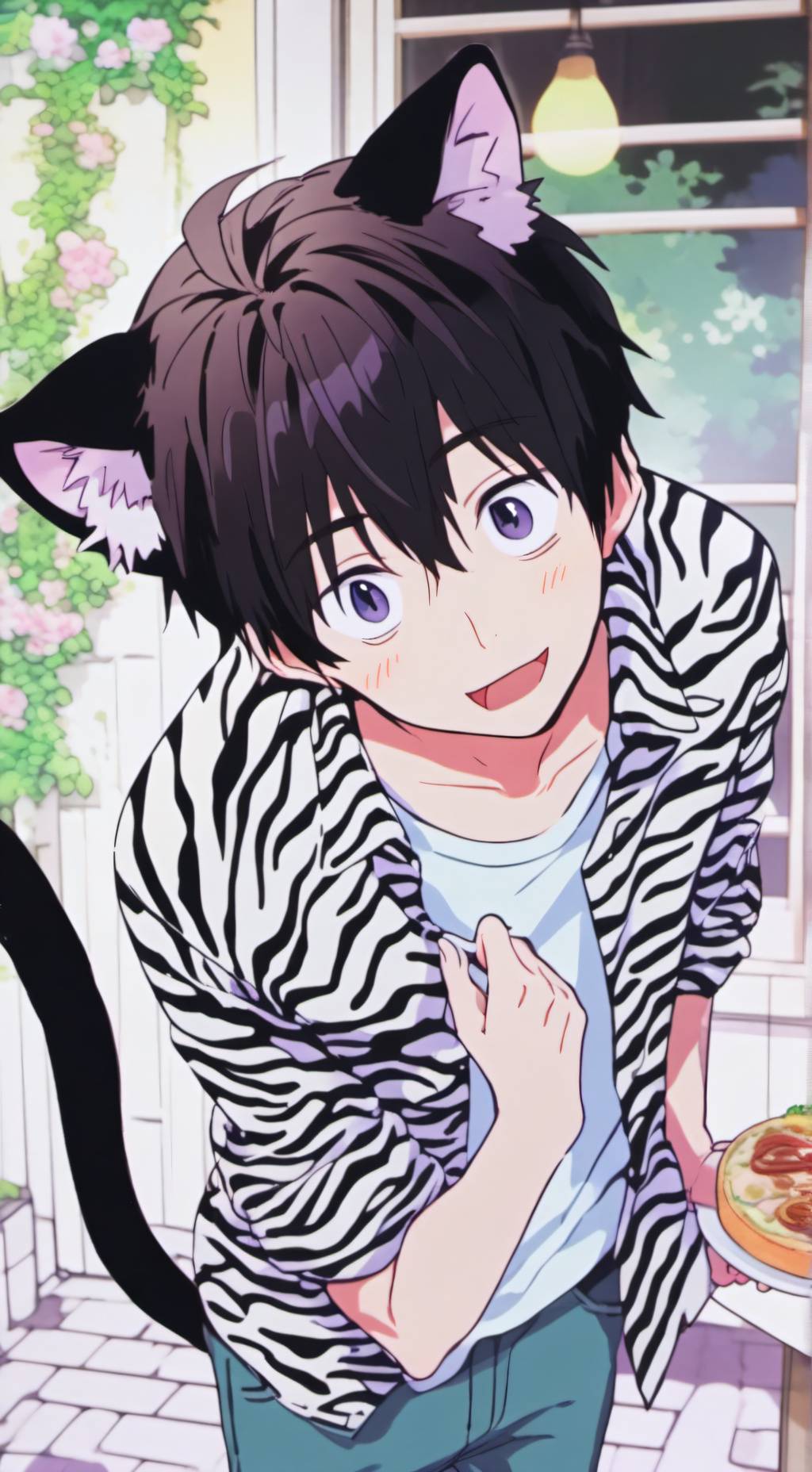 ai character: Zebra Spirit Furry background