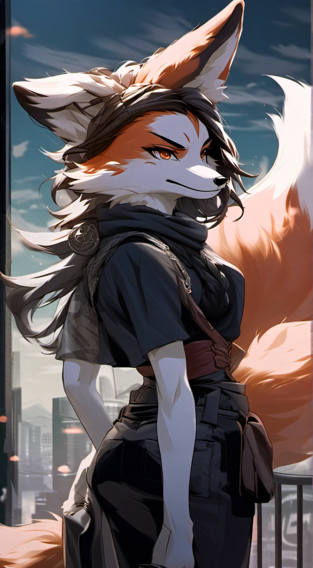 ai character: Flicky SlyMask background