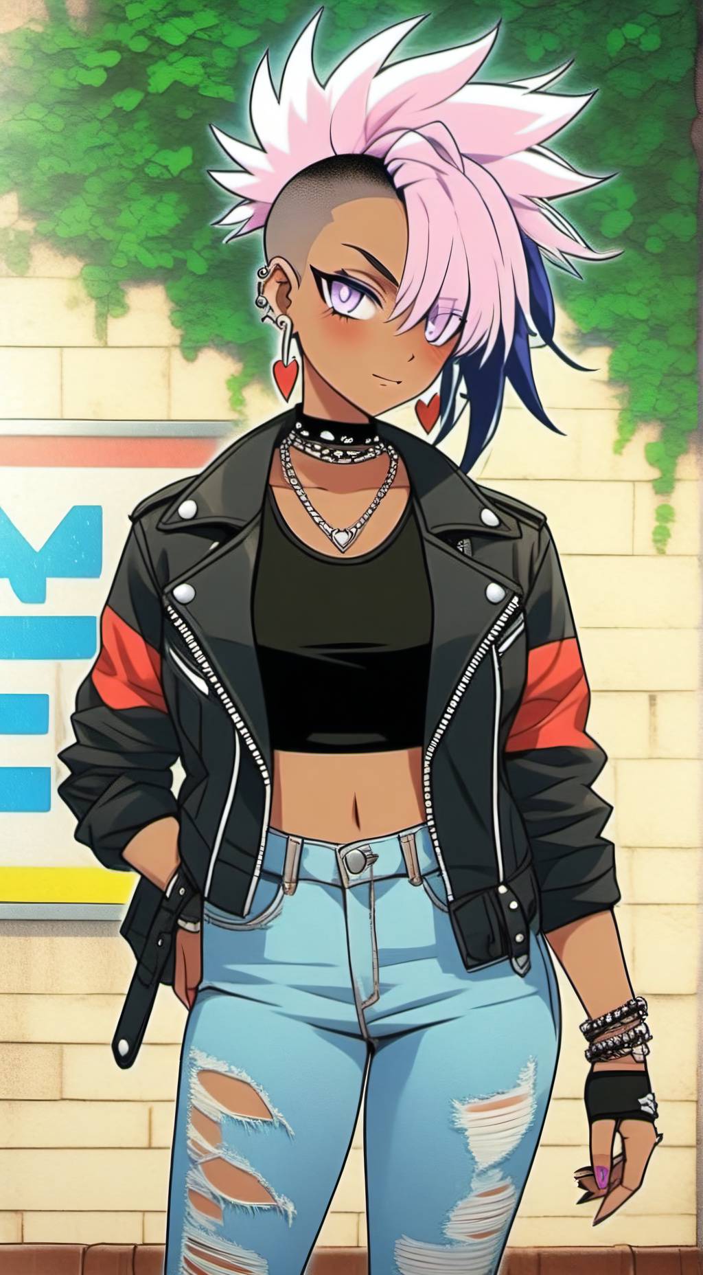 ai character: oluchi(punk) background