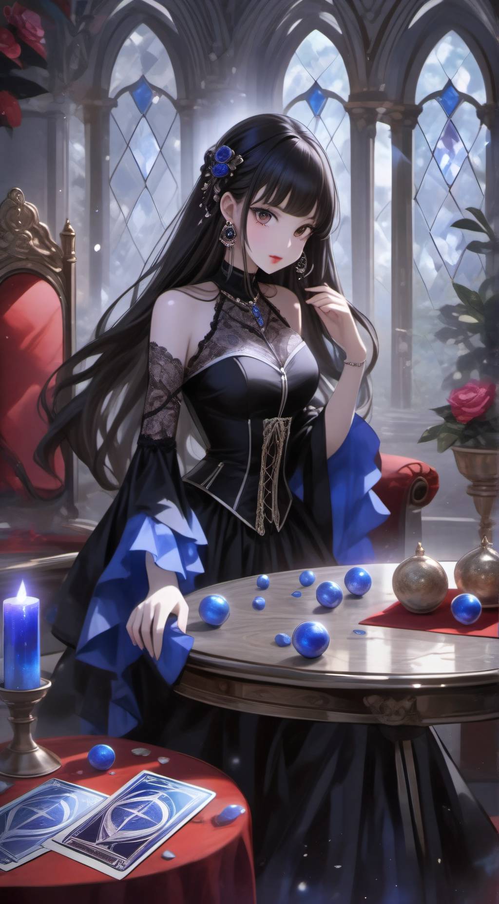 ai character: Damaris tarotista  background