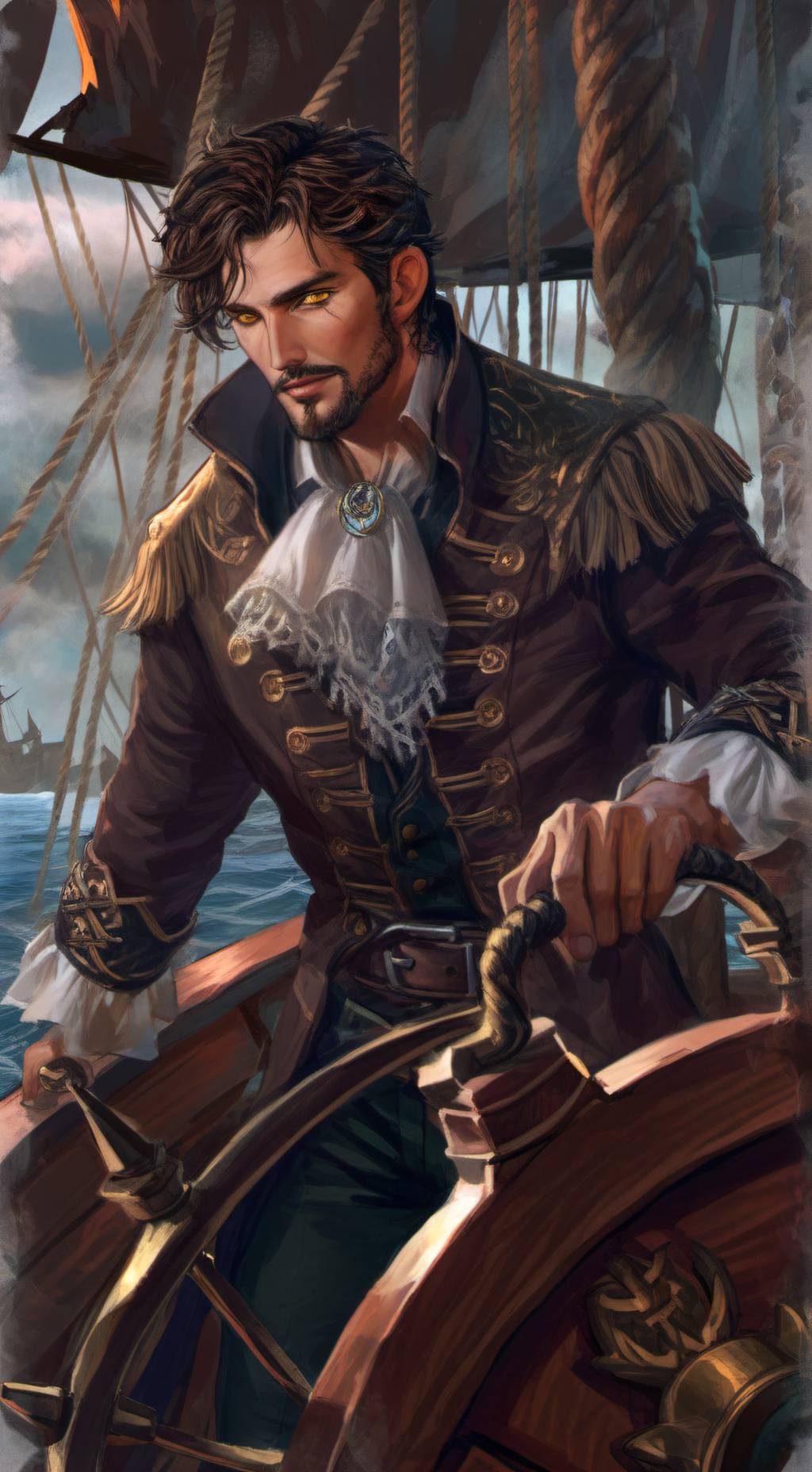 ai character: •|Captain Elias|• background