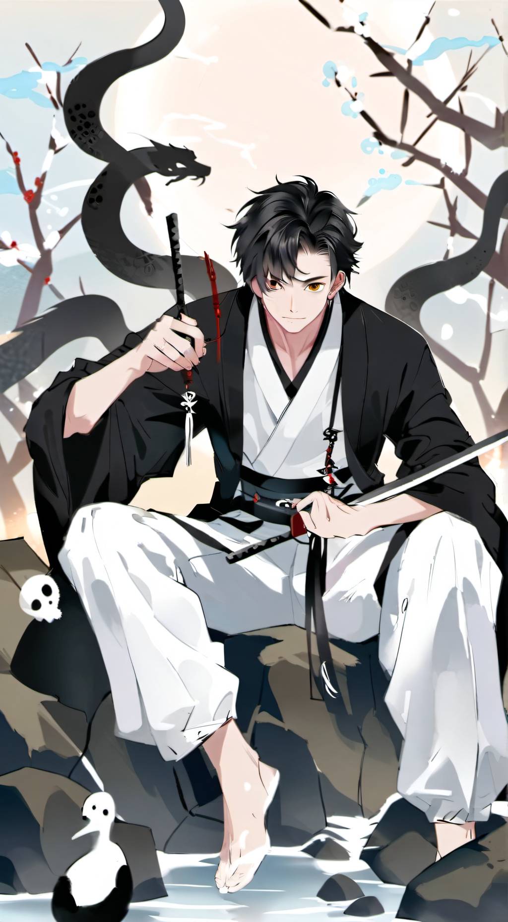 ai character: Pain Hashira background