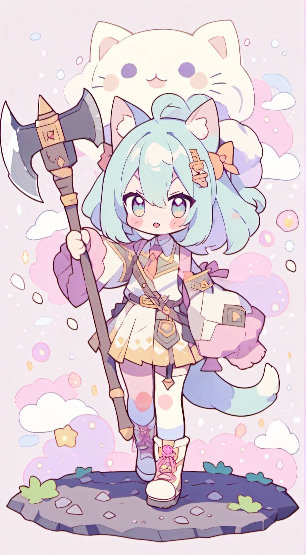 ai character: Caxie background