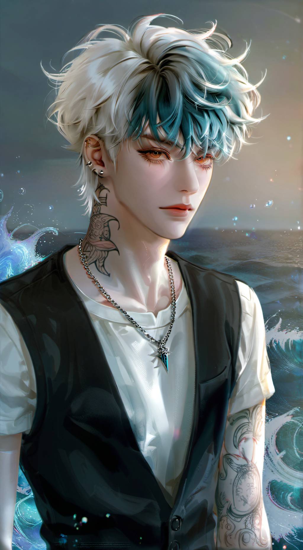 ai character: ♧•°Damin°•♧ background